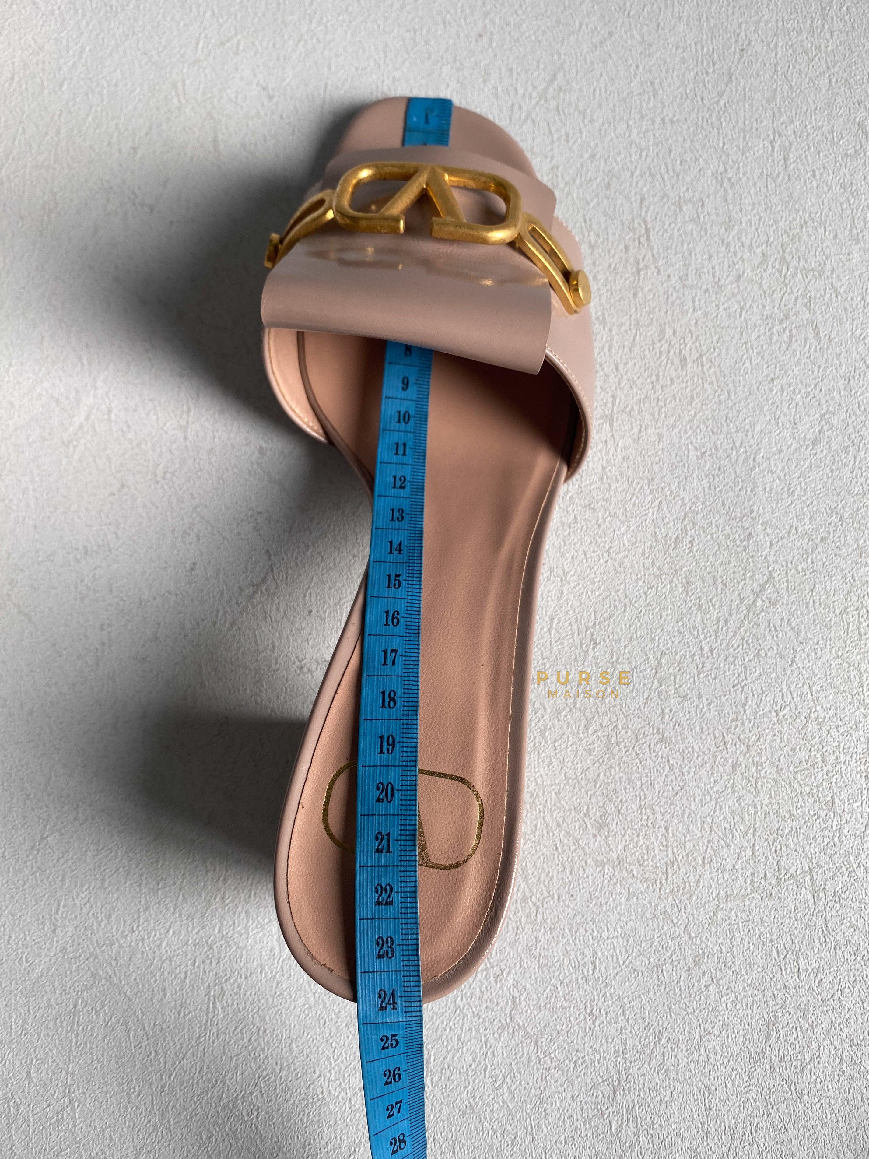 Valentino Garavani Beige Leather VLogo Open Toe Heeled Sandals Size 36.5 EU | Purse Maison Luxury Bags Shop