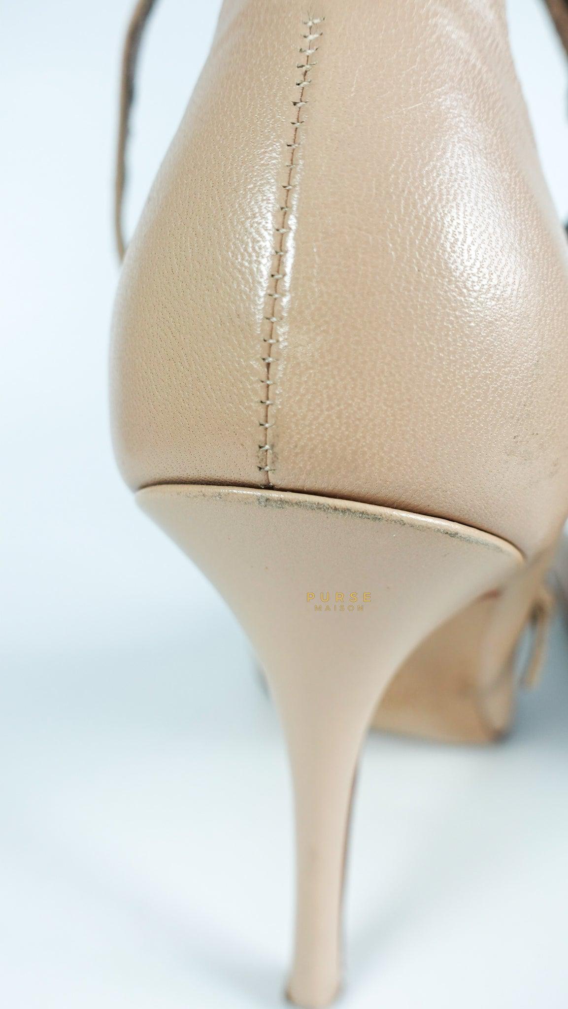 Valentino Garavani Nude Calf Love Latch Shoes (Size 37 EUR, 25cm)