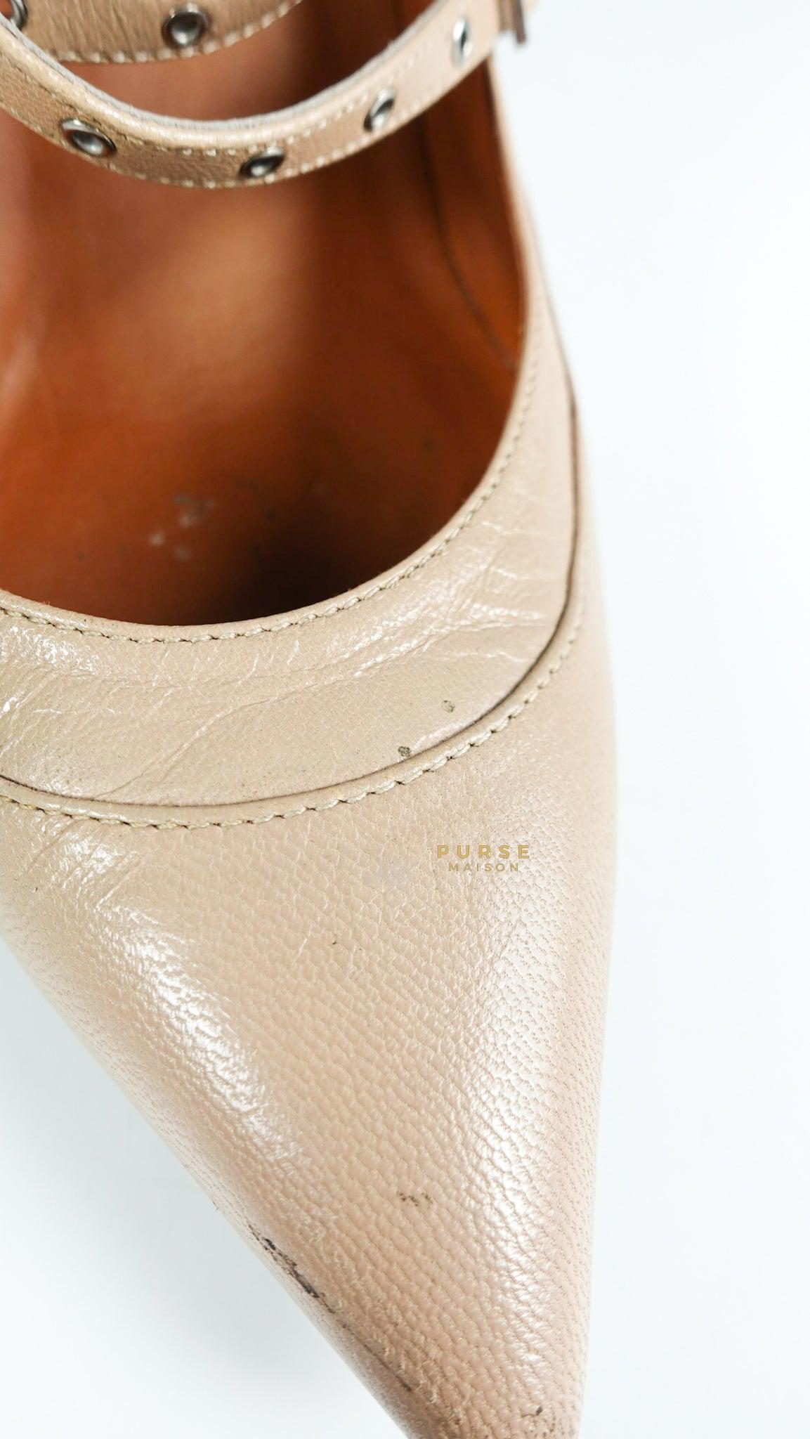 Valentino Garavani Nude Calf Love Latch Shoes (Size 37 EUR, 25cm)