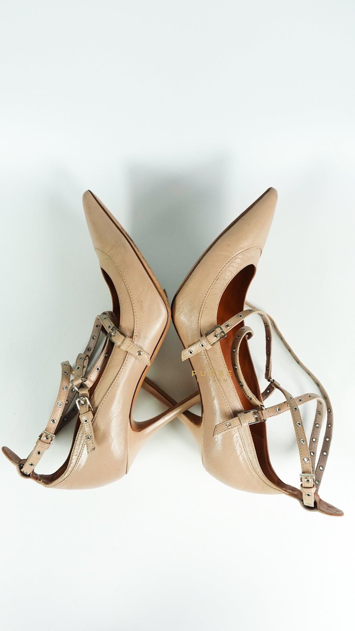 Valentino Garavani Nude Calf Love Latch Shoes (Size 37 EUR, 25cm)