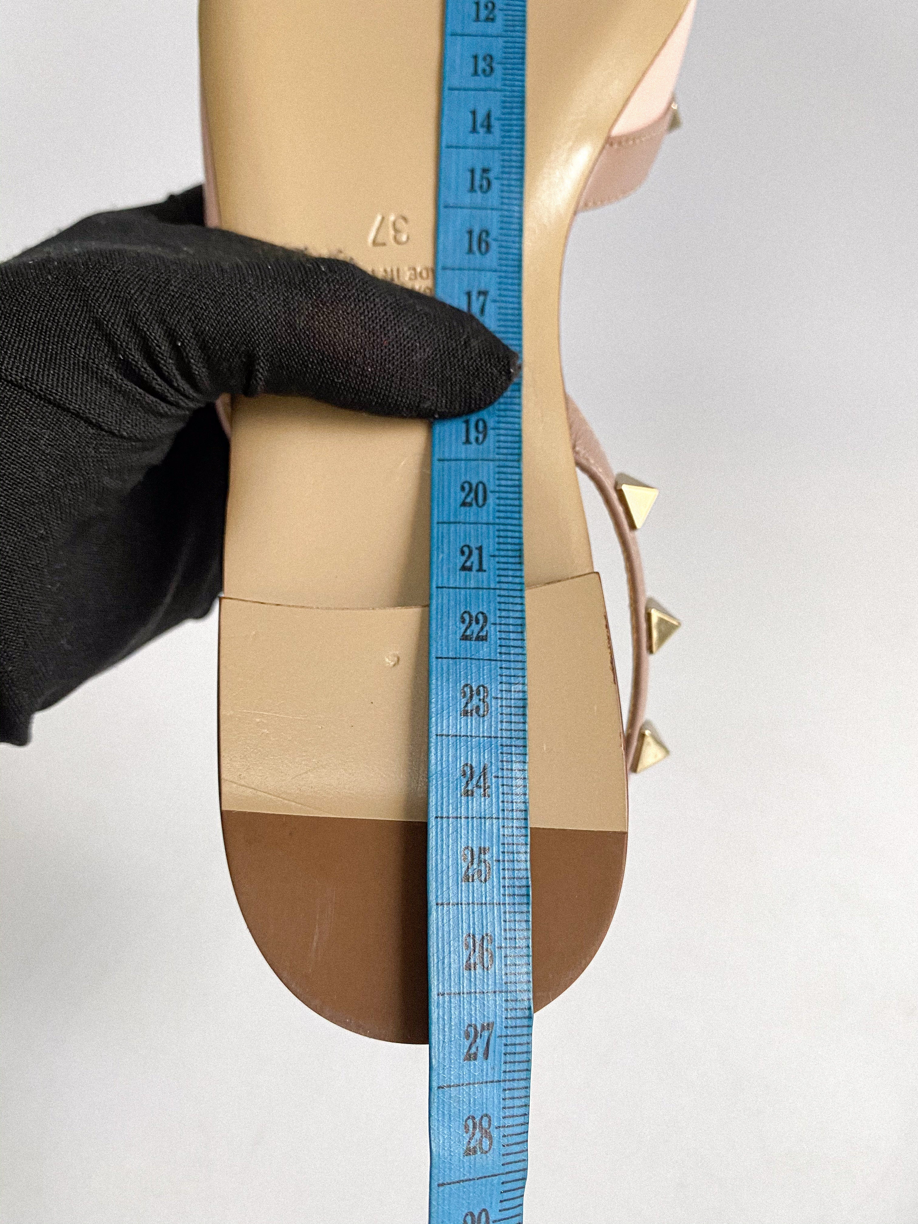 Valentino Garavani Rockstud Rose Aqua Slingback Flats Size 37 EU (25.5cm)