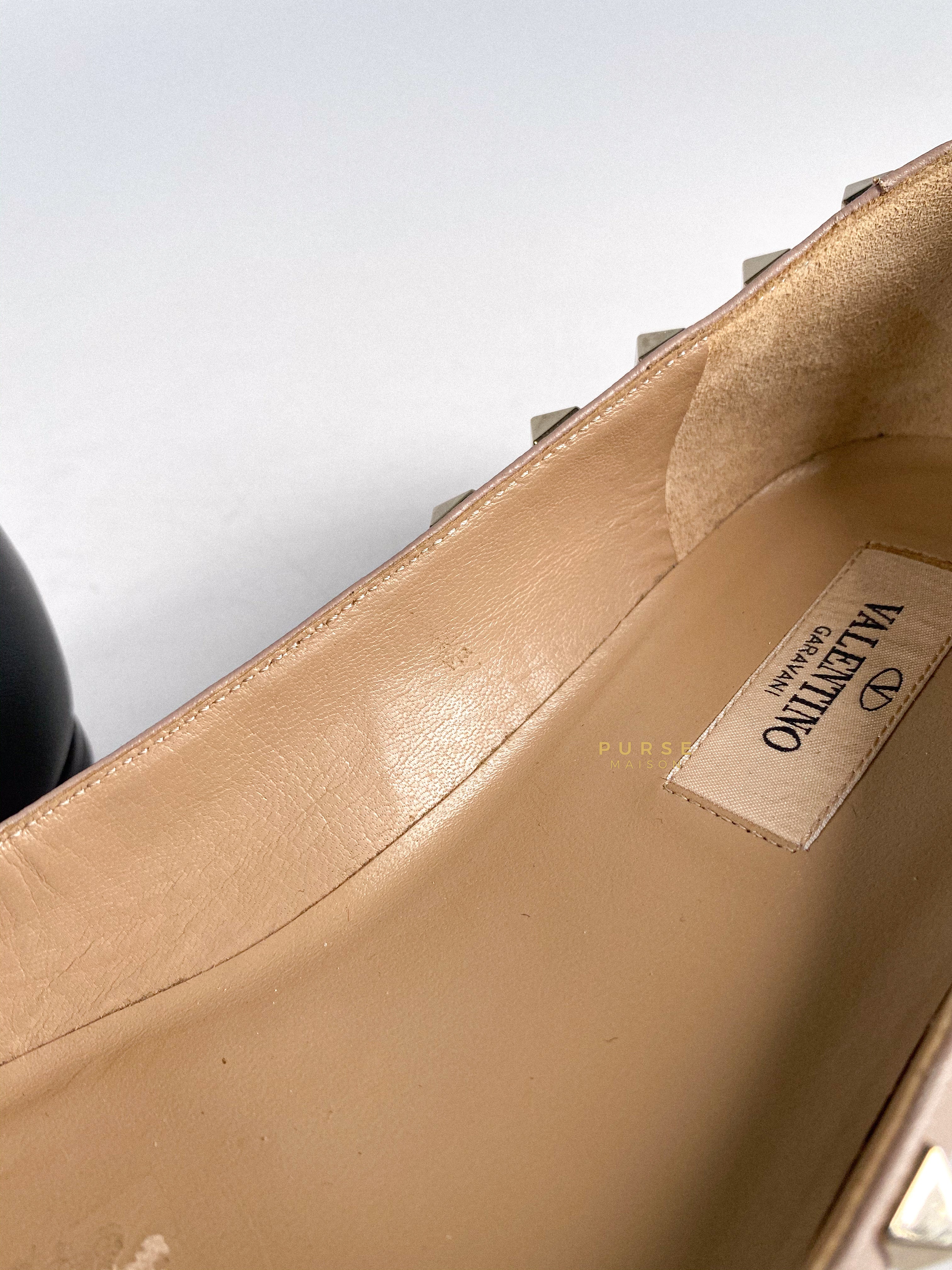 Valentino Rockstud Ballerina Flat Shoes Size 37.5 EU (25cm)