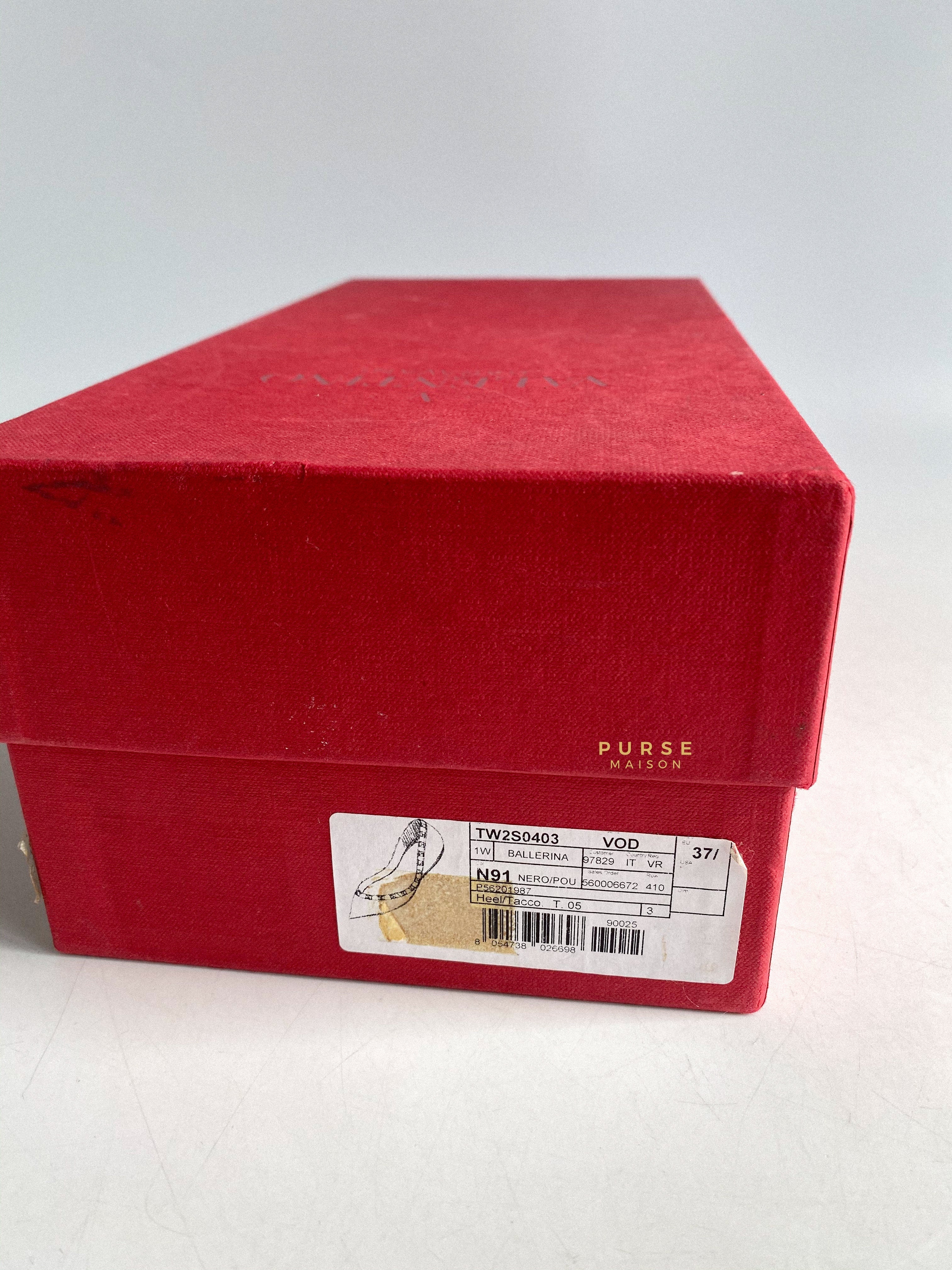 Valentino Rockstud Ballerina Flat Shoes Size 37.5 EU (25cm)