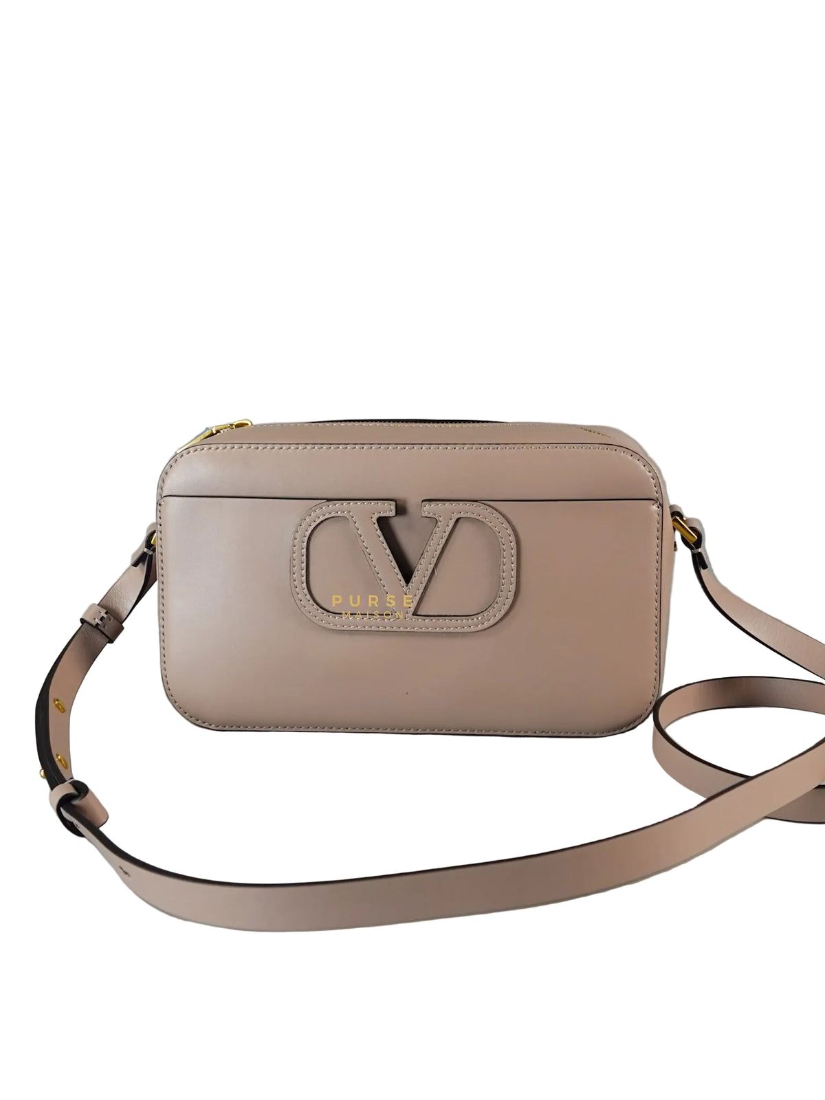 V Sling Camera Shoulder Bag Blush Pink | Purse Maison Luxury Bags Shop