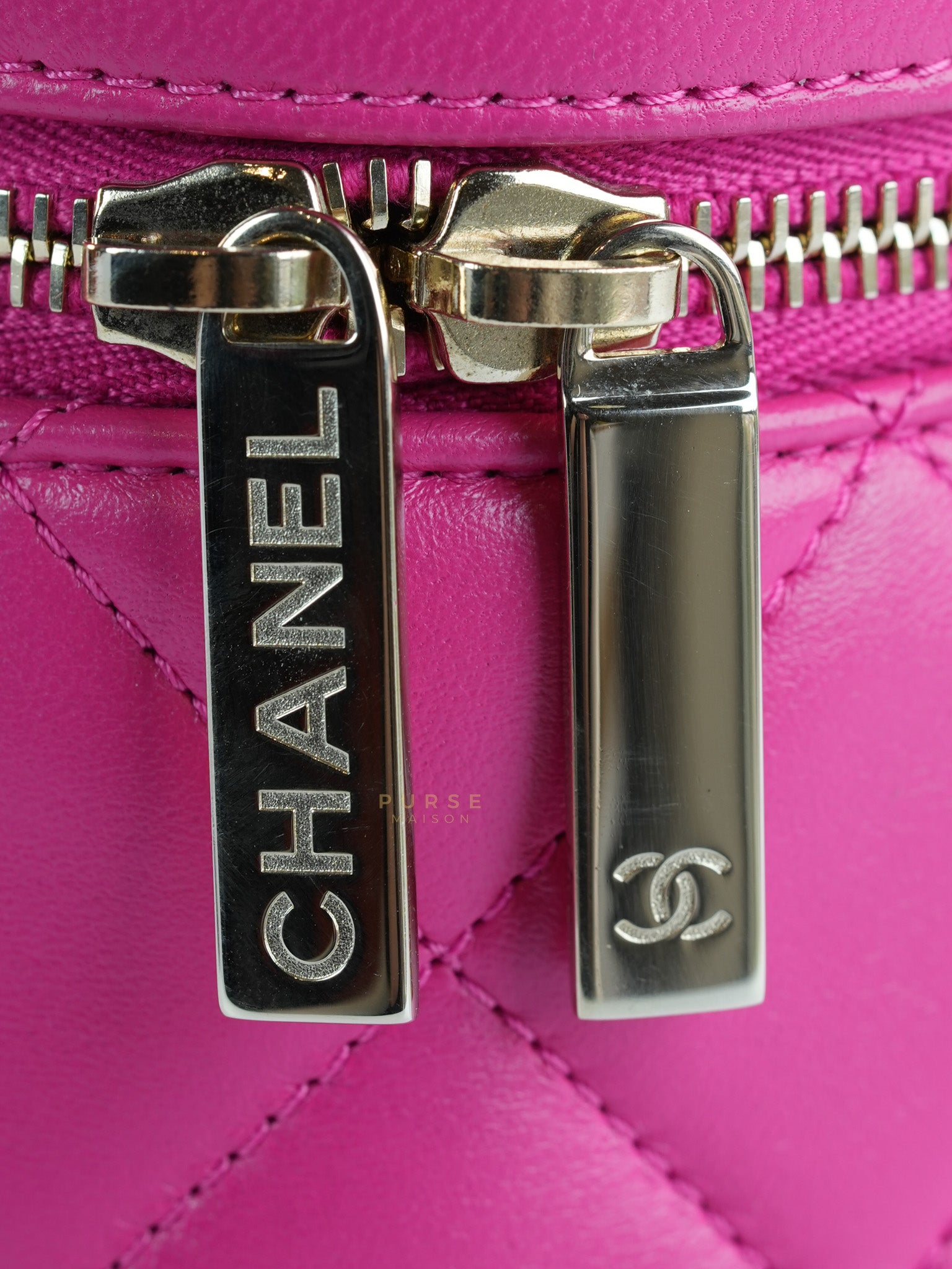 Vanity Bag Small in Pink Lambskin Leather and Light Gold Hardware Series 30 | Purse Maison Luxury Bags Shop