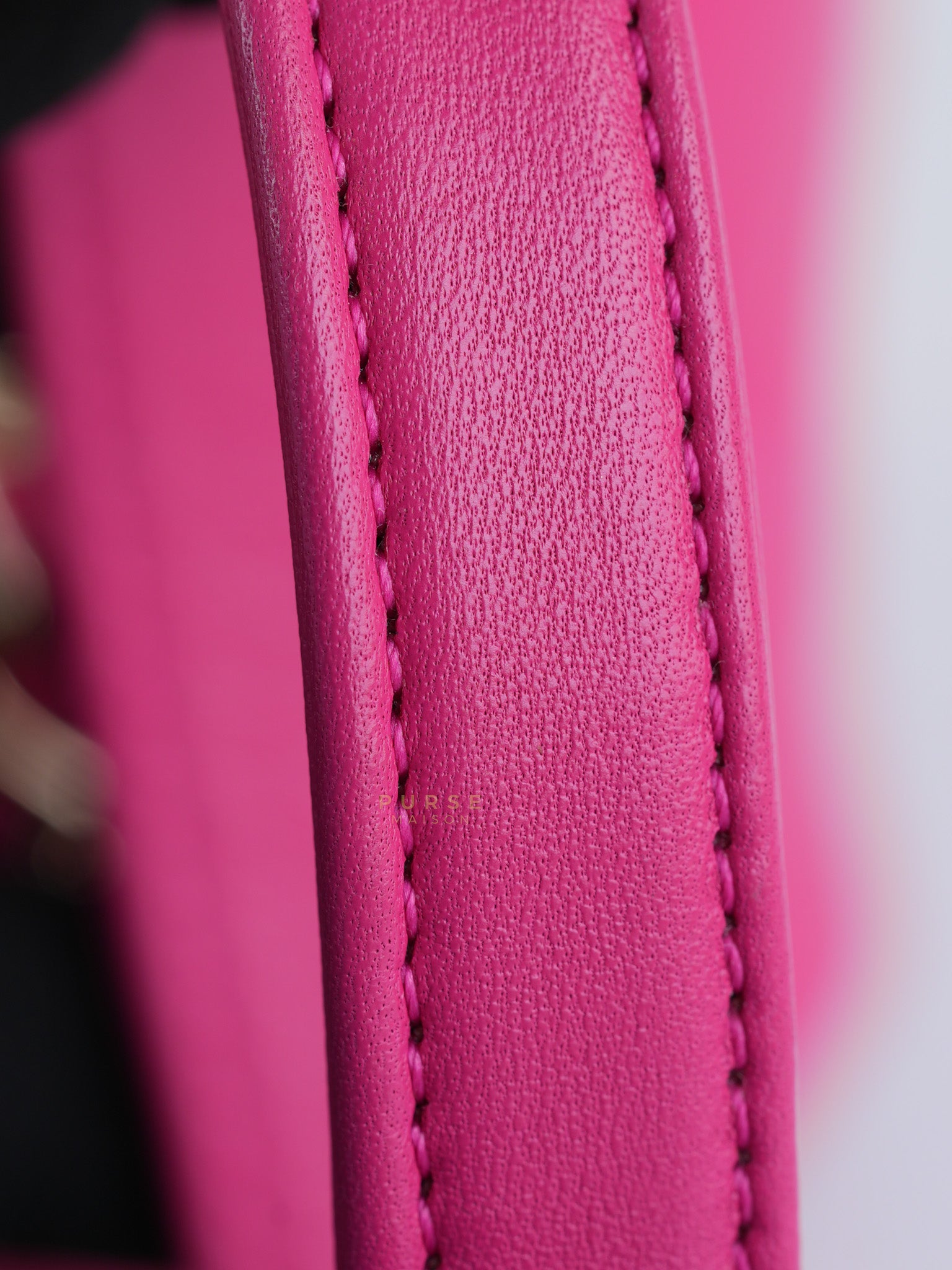 Vanity Bag Small in Pink Lambskin Leather and Light Gold Hardware Series 30 | Purse Maison Luxury Bags Shop