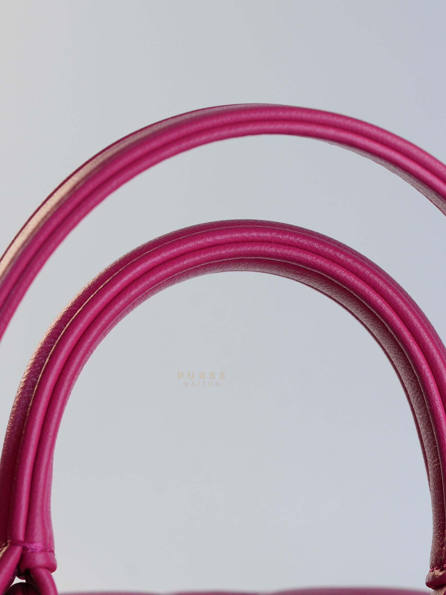 Vanity Bag Small in Pink Lambskin Leather and Light Gold Hardware Series 30 | Purse Maison Luxury Bags Shop