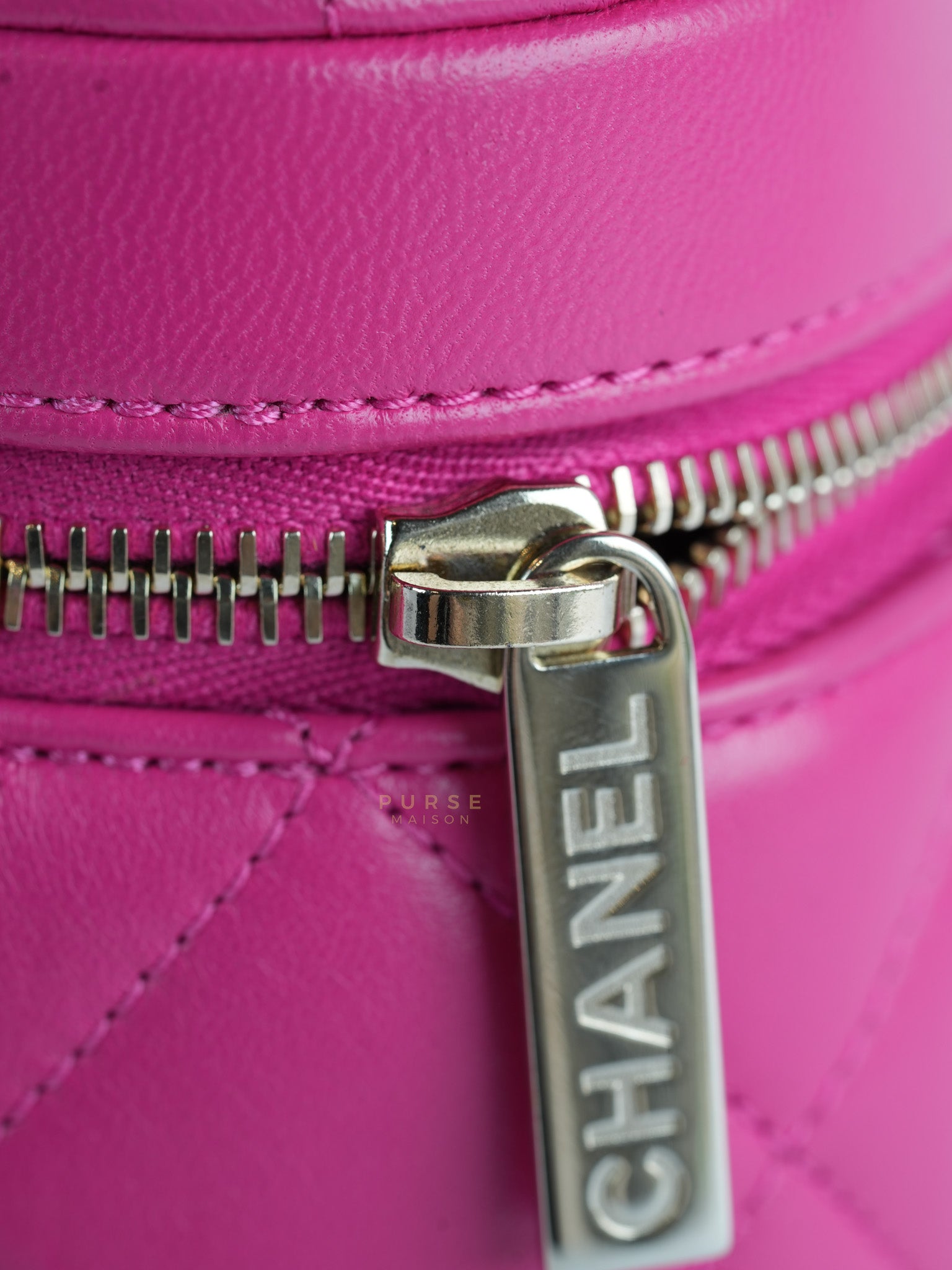 Vanity Bag Small in Pink Lambskin Leather and Light Gold Hardware Series 30 | Purse Maison Luxury Bags Shop