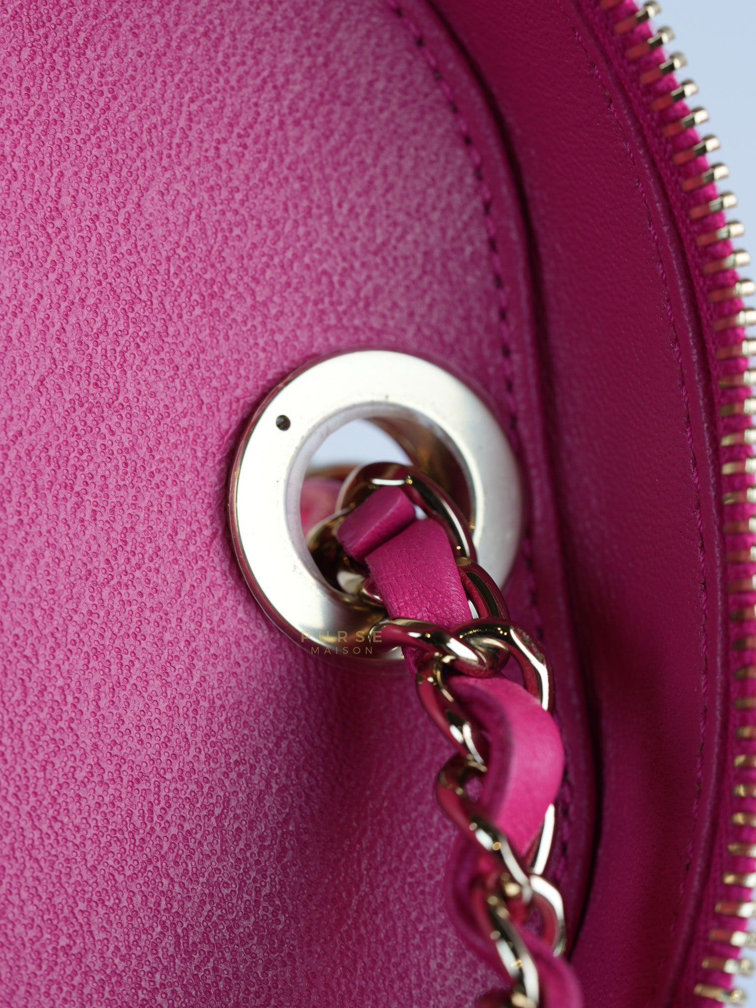 Vanity Bag Small in Pink Lambskin Leather and Light Gold Hardware Series 30 | Purse Maison Luxury Bags Shop