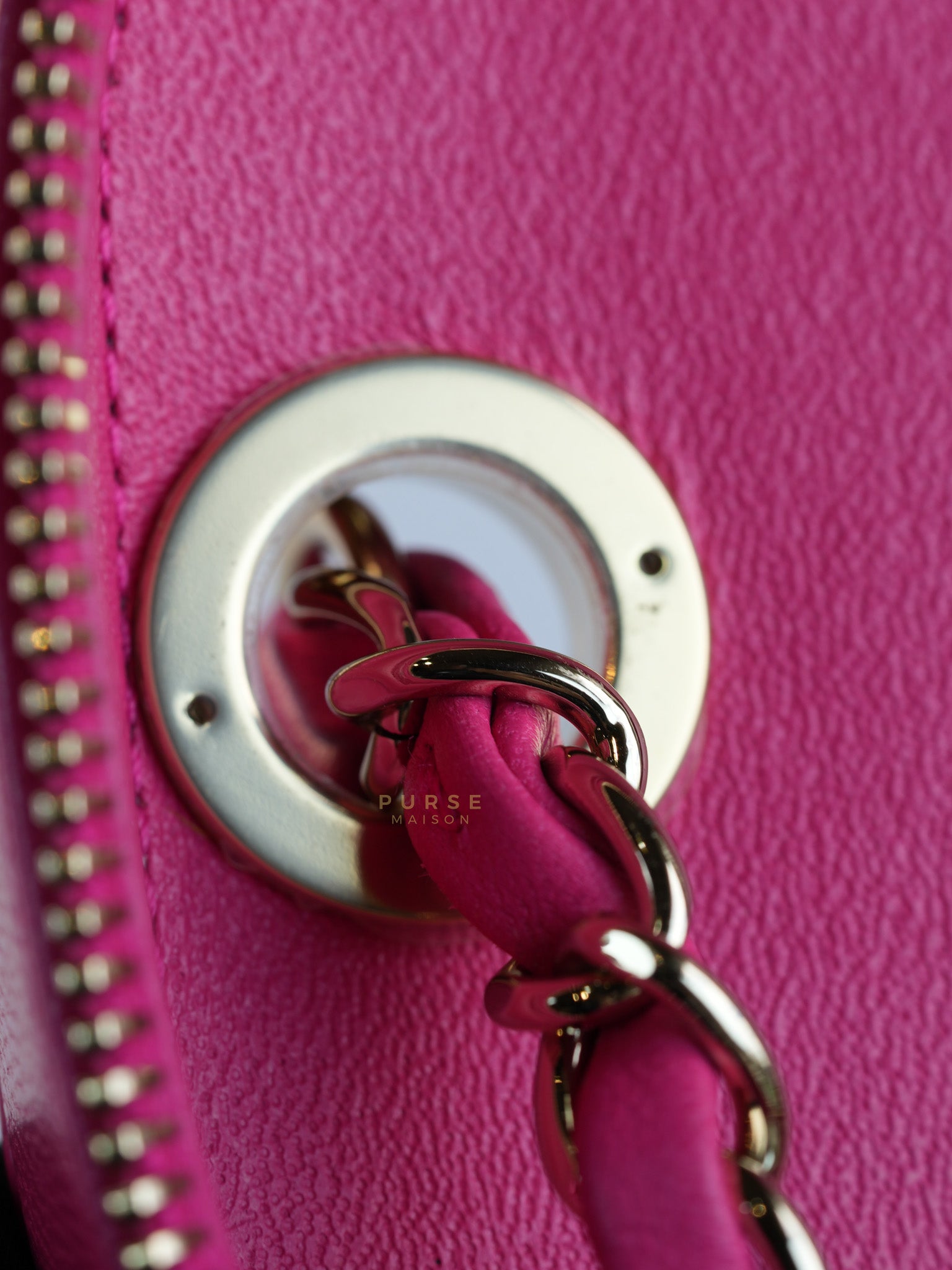 Vanity Bag Small in Pink Lambskin Leather and Light Gold Hardware Series 30 | Purse Maison Luxury Bags Shop