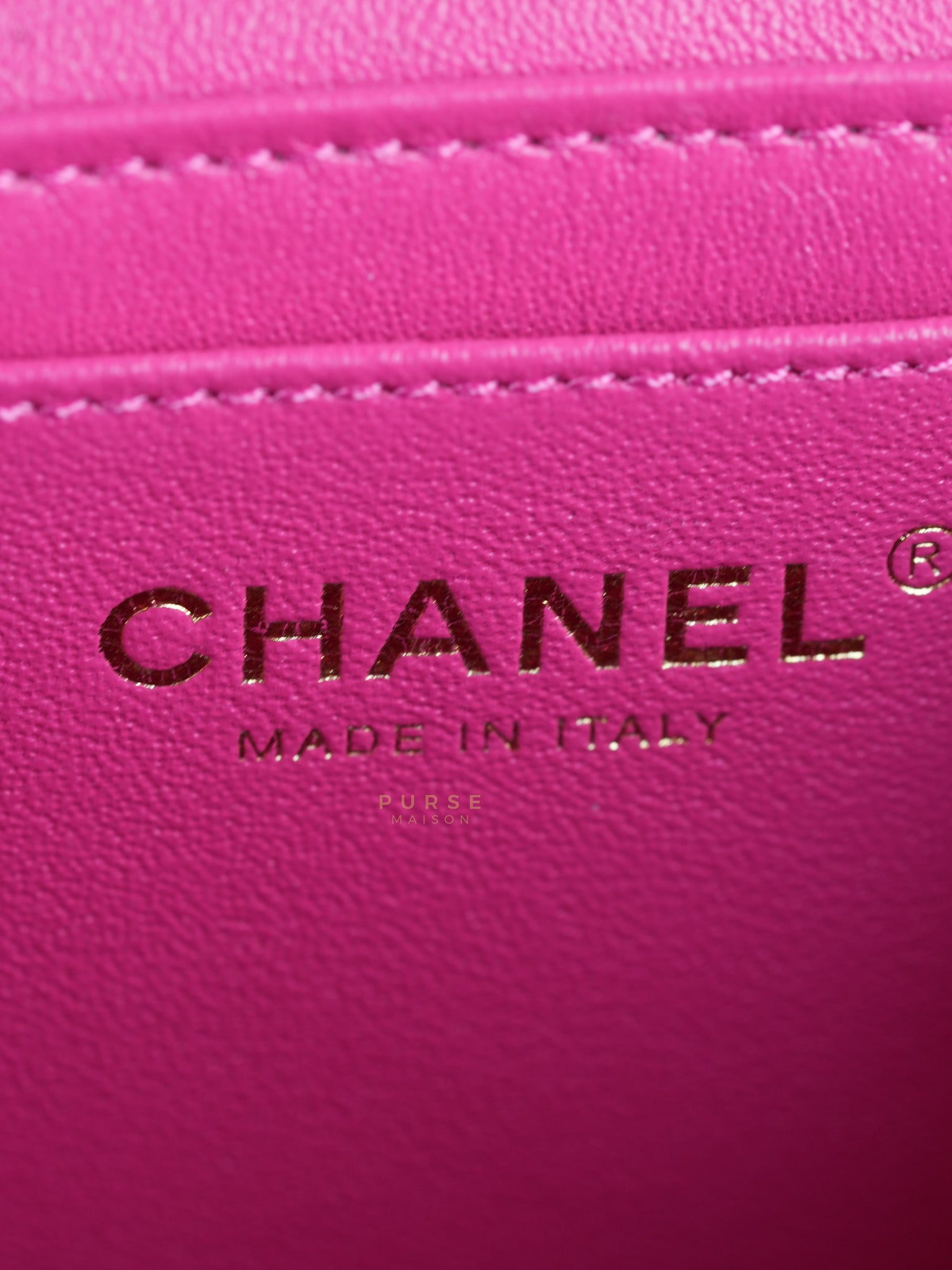 Vanity Bag Small in Pink Lambskin Leather and Light Gold Hardware Series 30 | Purse Maison Luxury Bags Shop