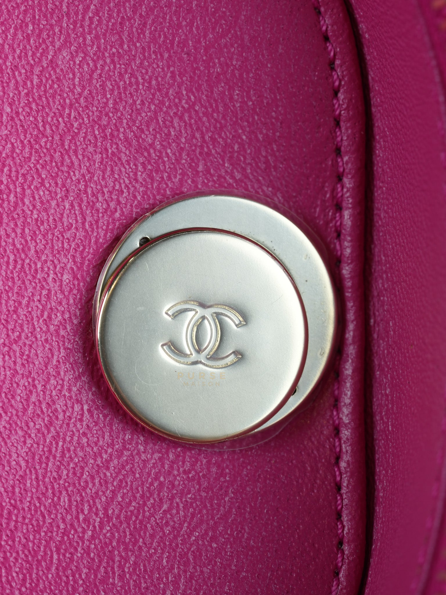 Vanity Bag Small in Pink Lambskin Leather and Light Gold Hardware Series 30 | Purse Maison Luxury Bags Shop