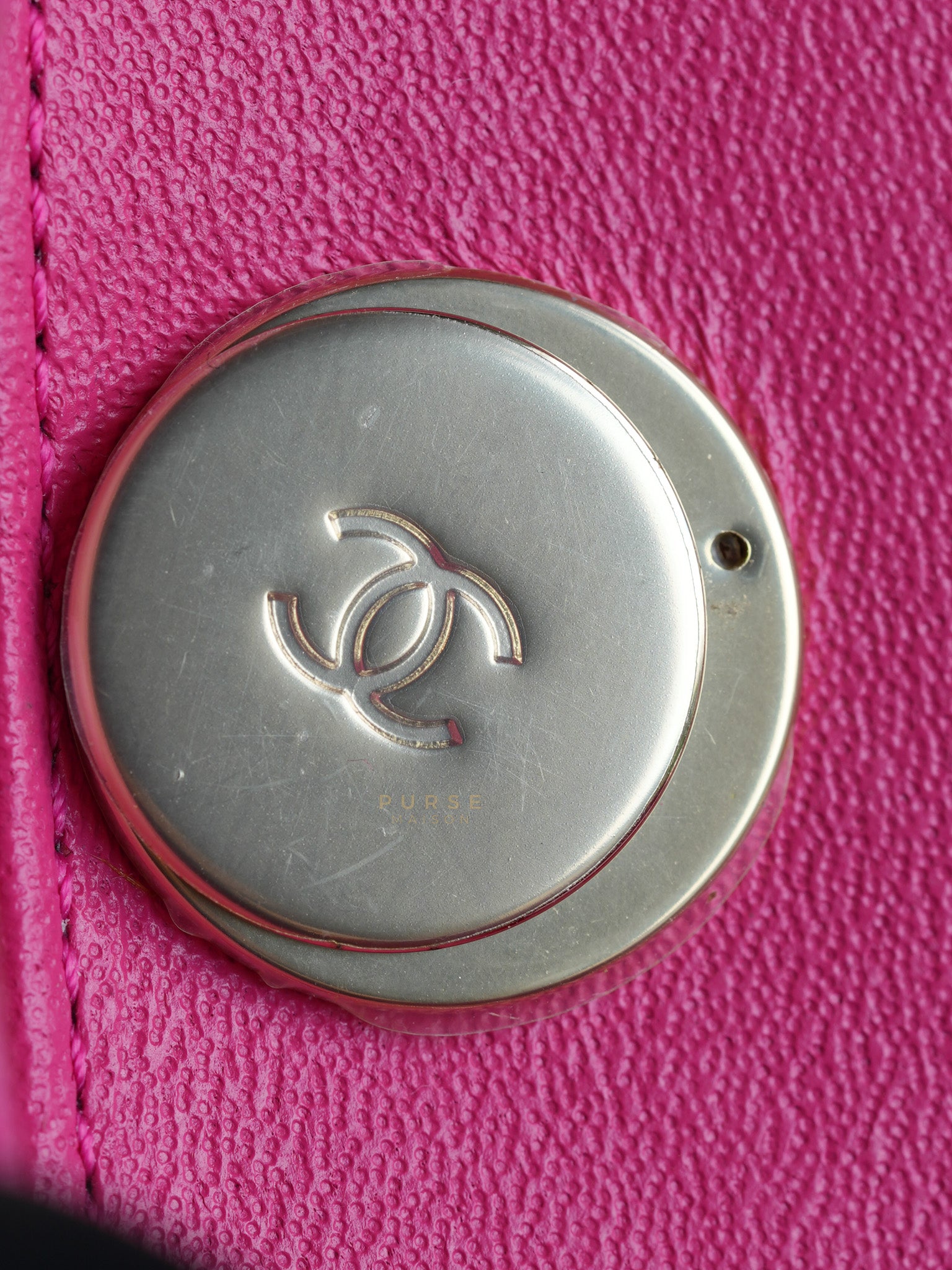 Vanity Bag Small in Pink Lambskin Leather and Light Gold Hardware Series 30 | Purse Maison Luxury Bags Shop