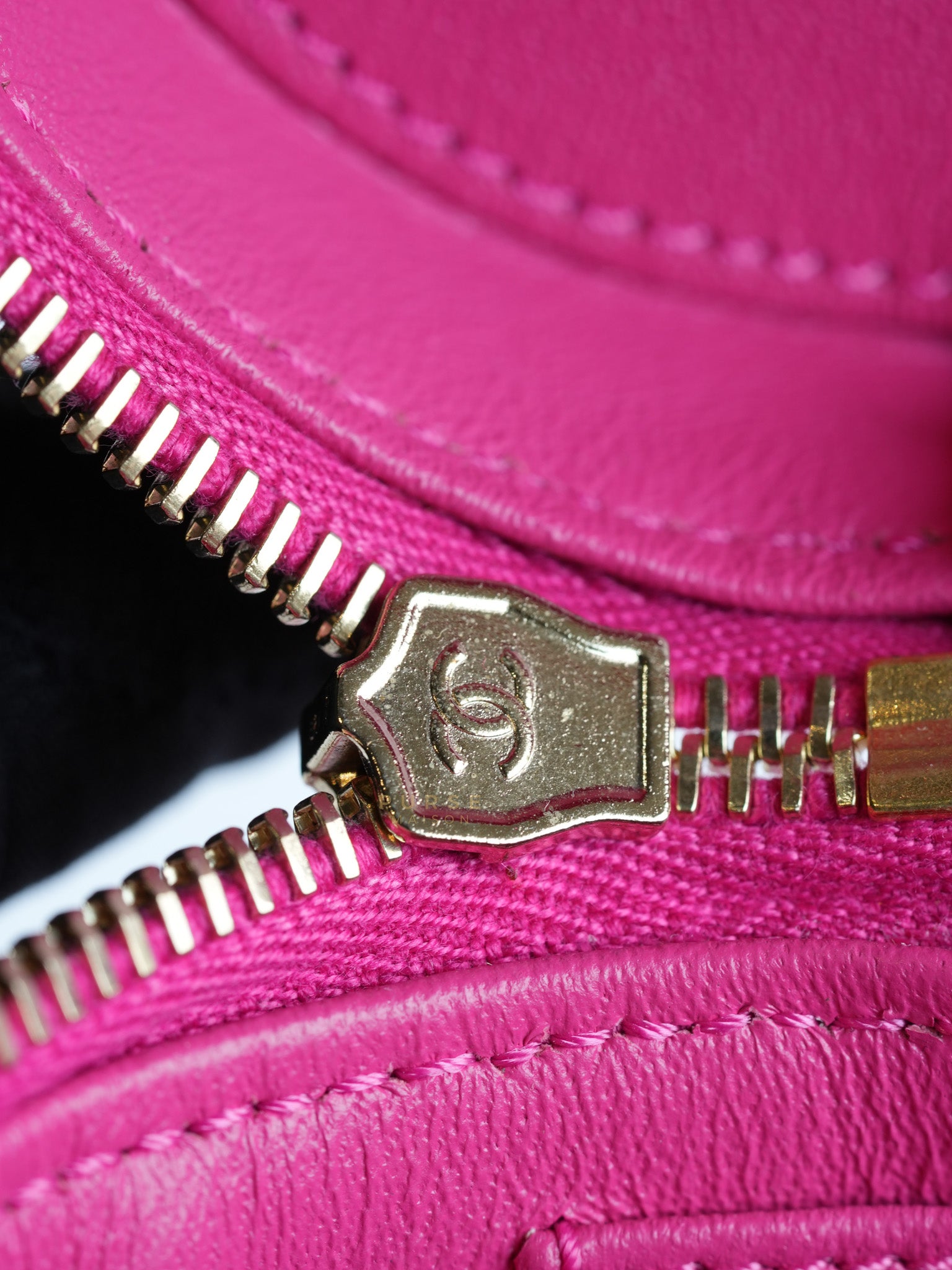 Vanity Bag Small in Pink Lambskin Leather and Light Gold Hardware Series 30 | Purse Maison Luxury Bags Shop