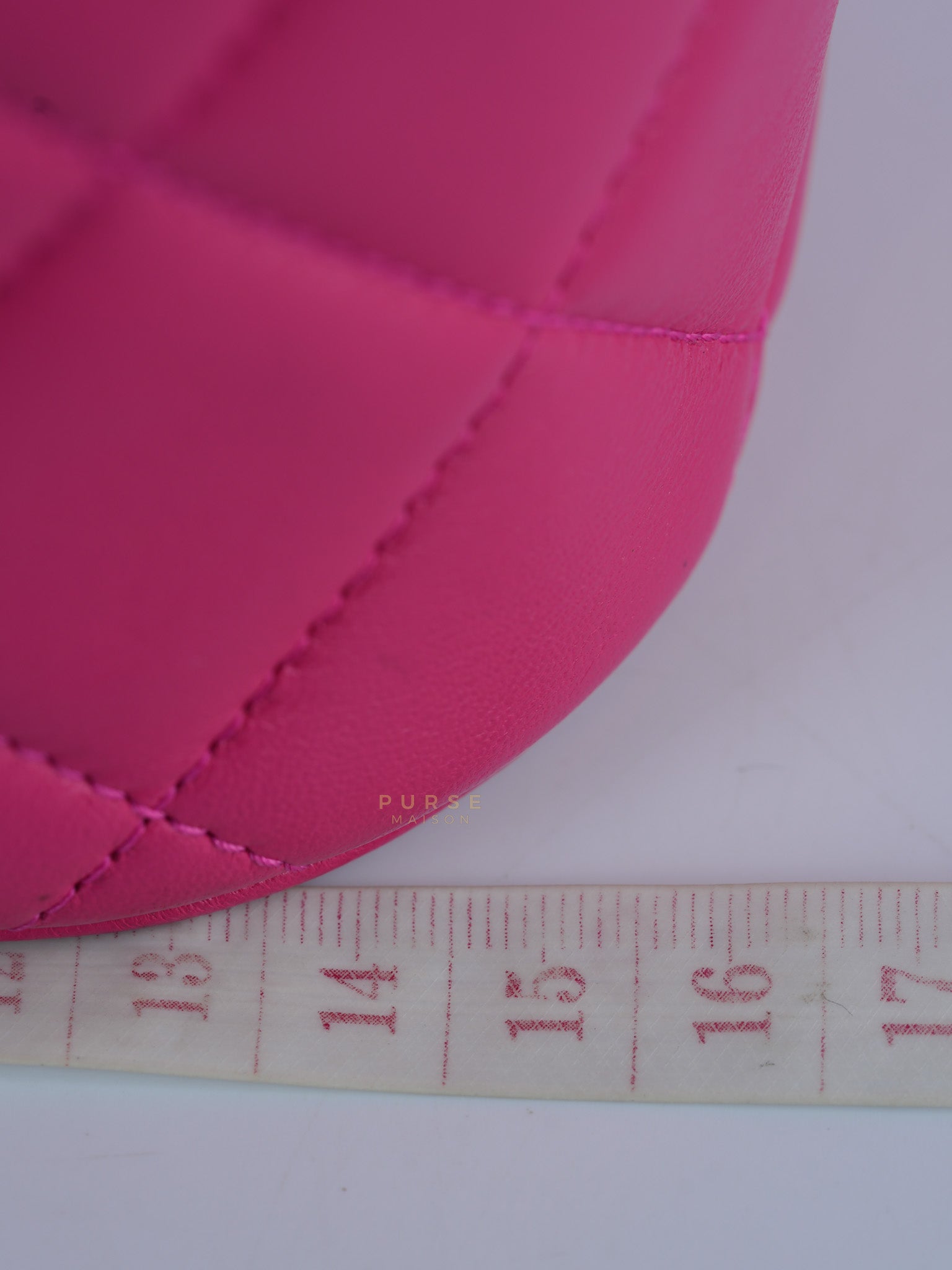 Vanity Bag Small in Pink Lambskin Leather and Light Gold Hardware Series 30 | Purse Maison Luxury Bags Shop