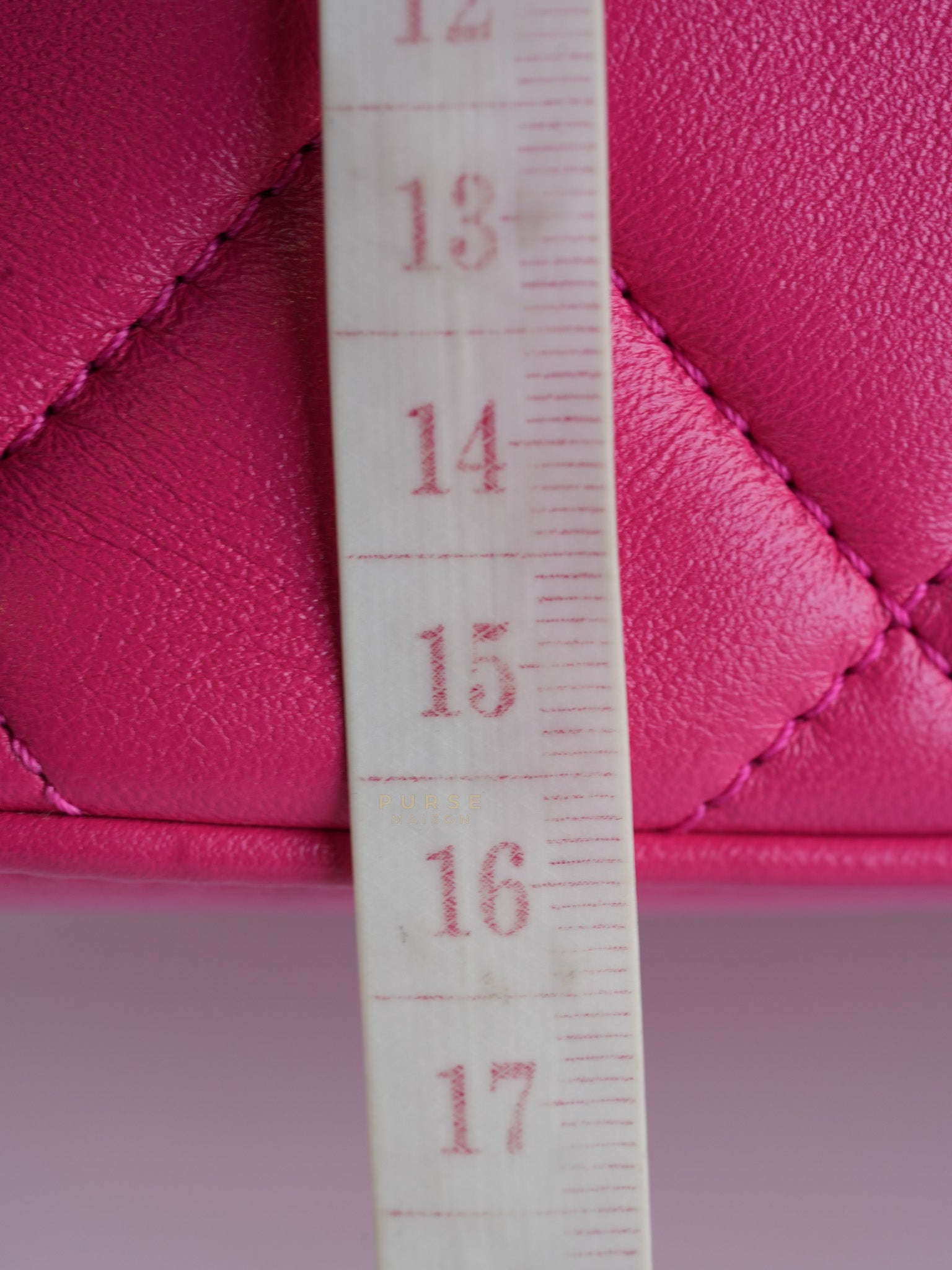 Vanity Bag Small in Pink Lambskin Leather and Light Gold Hardware Series 30 | Purse Maison Luxury Bags Shop