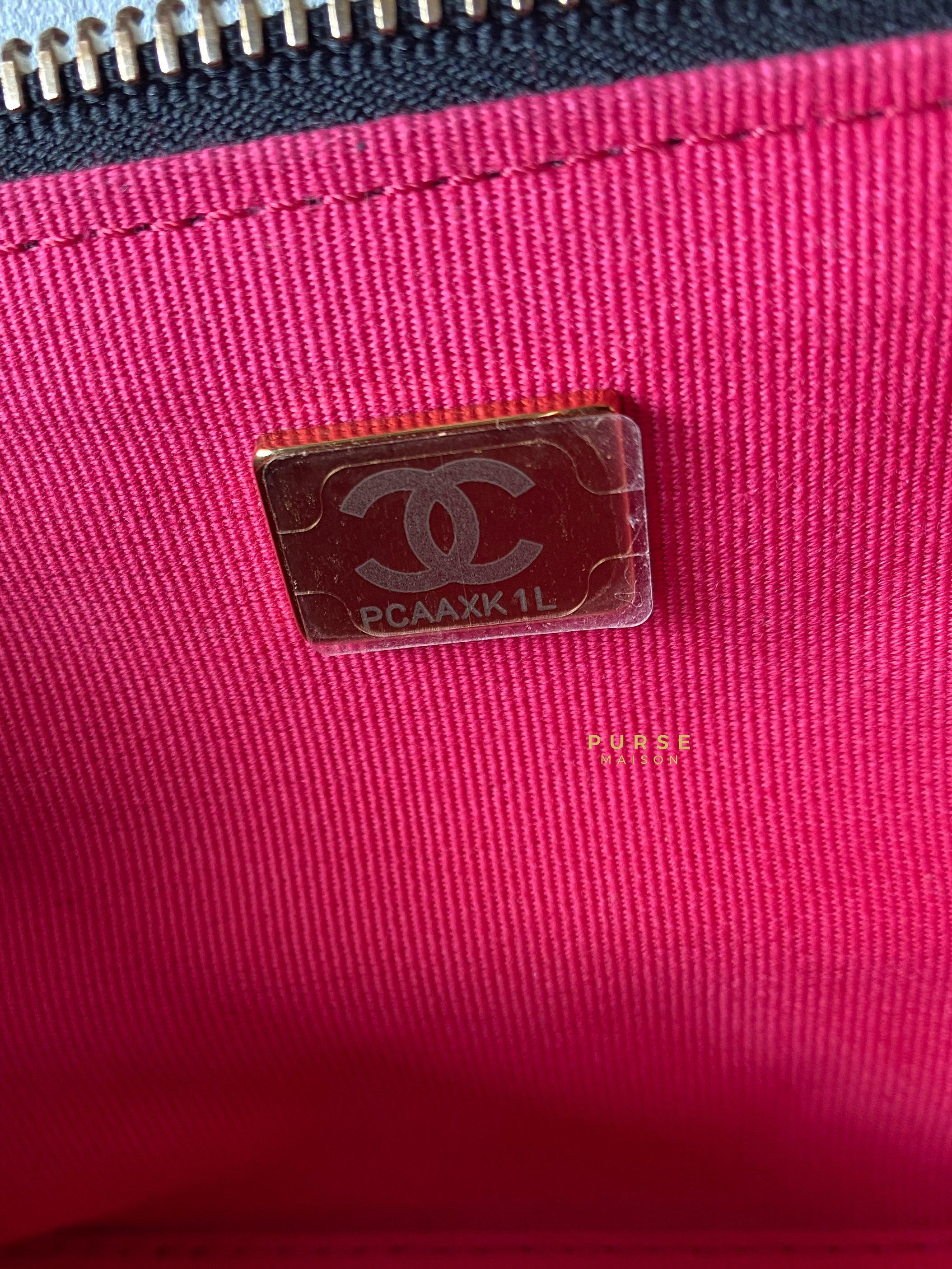 Chanel Vanity Case 22s Lambskin Leather in Aged Gold Hardware (Microchip) | Purse Maison Luxury Bags Shop