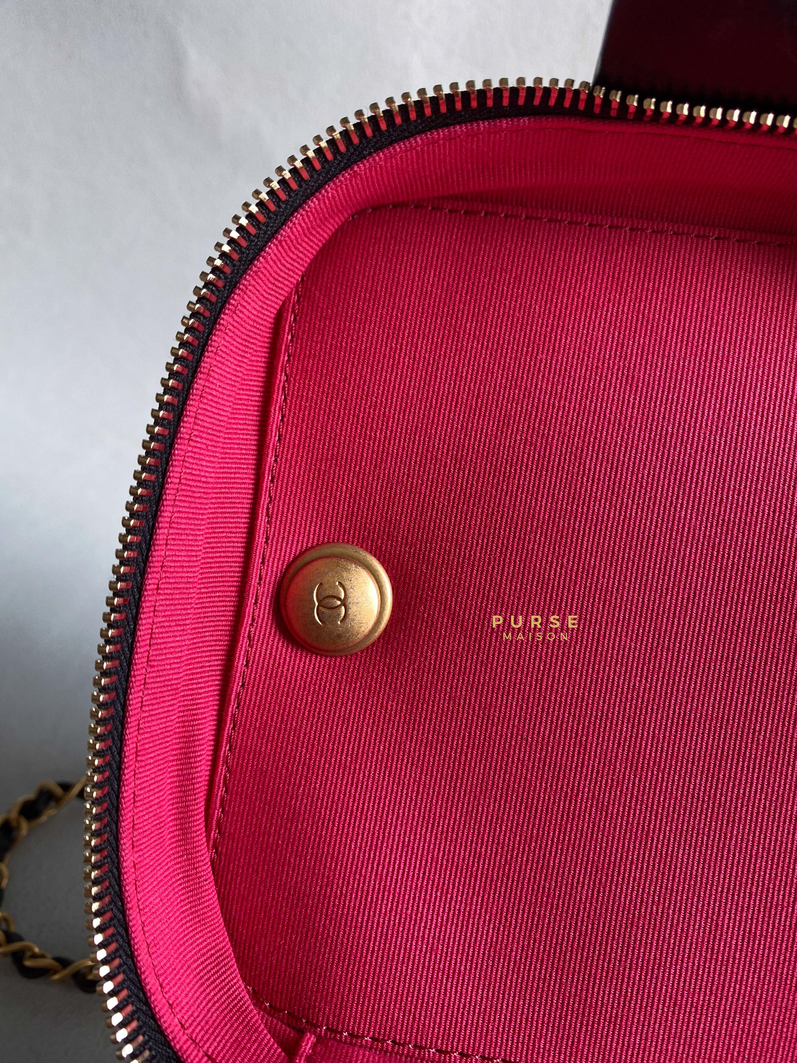 Chanel Vanity Case 22s Lambskin Leather in Aged Gold Hardware (Microchip) | Purse Maison Luxury Bags Shop