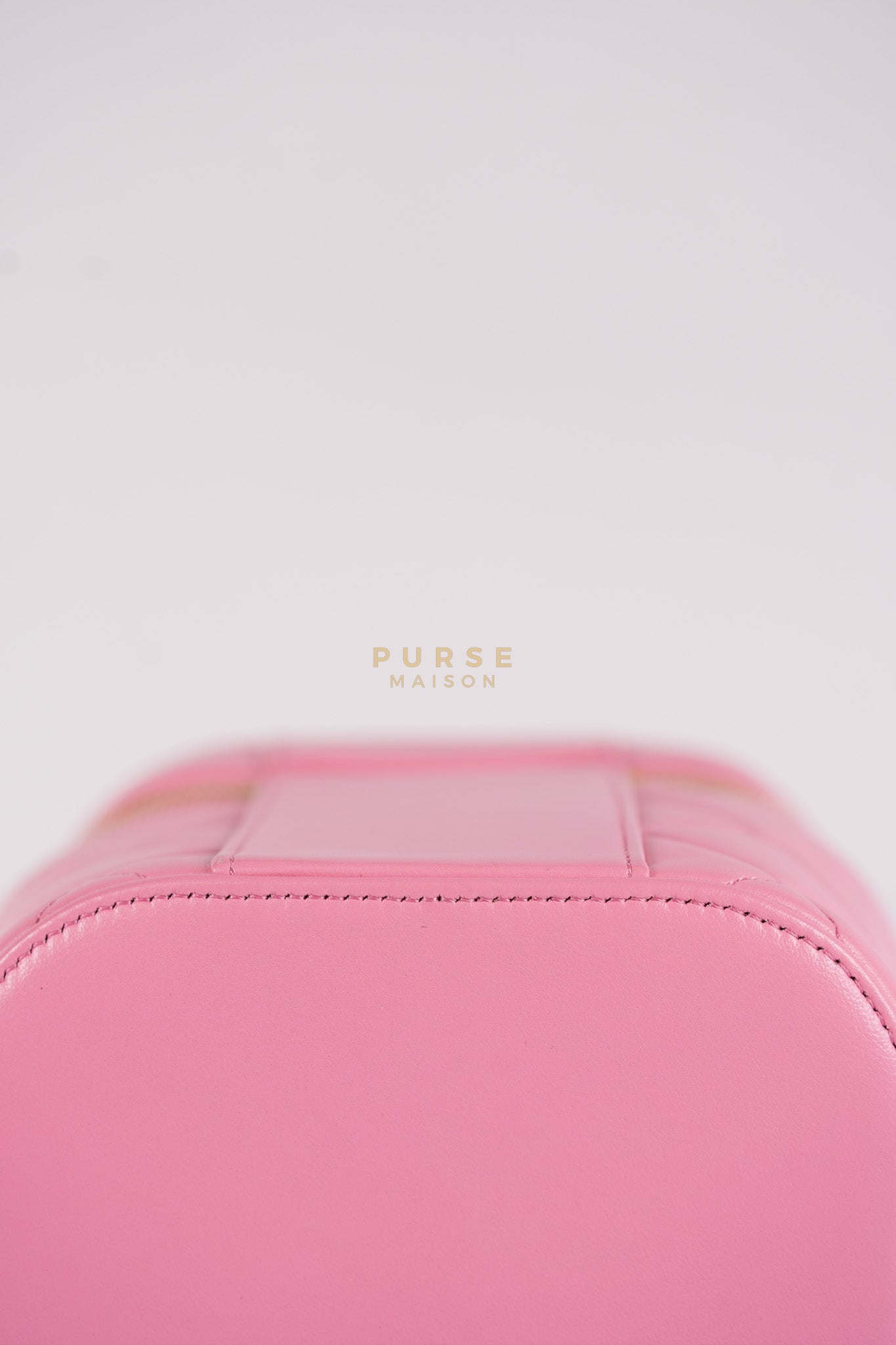 Vanity Case Bag in Pink Quilted Lambskin Leather & Gold Hardware Series 30 | Purse Maison Luxury Bags Shop