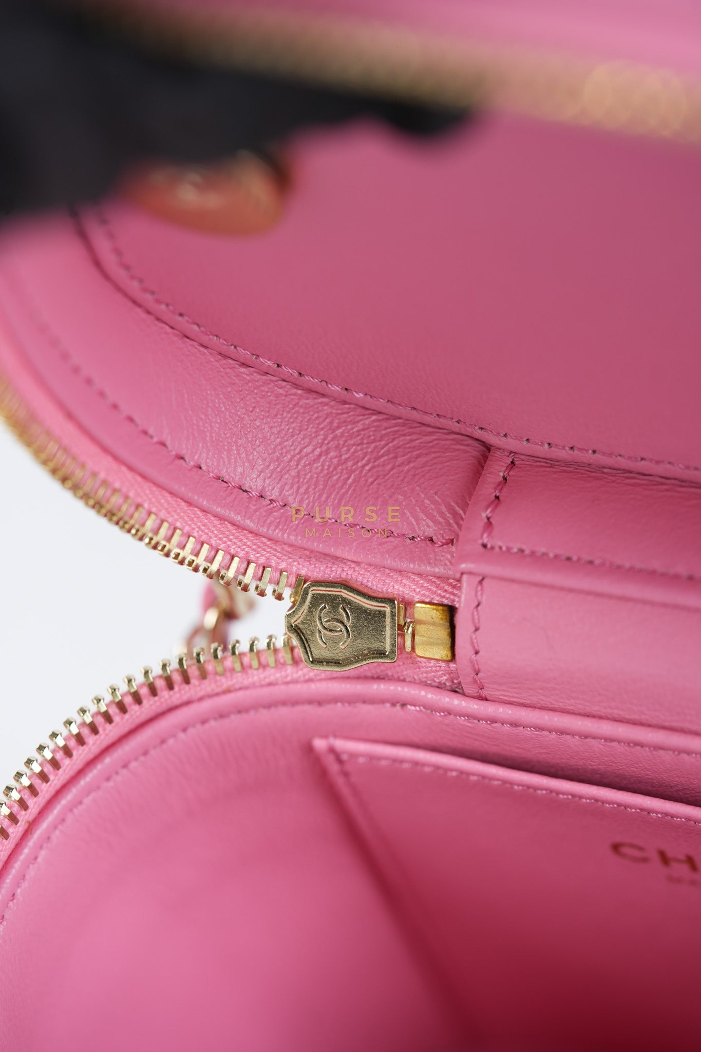 Vanity Case Bag in Pink Quilted Lambskin Leather & Gold Hardware Series 30 | Purse Maison Luxury Bags Shop