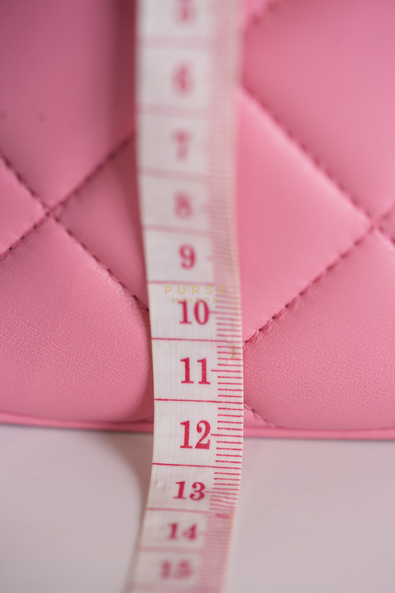 Vanity Case Bag in Pink Quilted Lambskin Leather & Gold Hardware Series 30 | Purse Maison Luxury Bags Shop