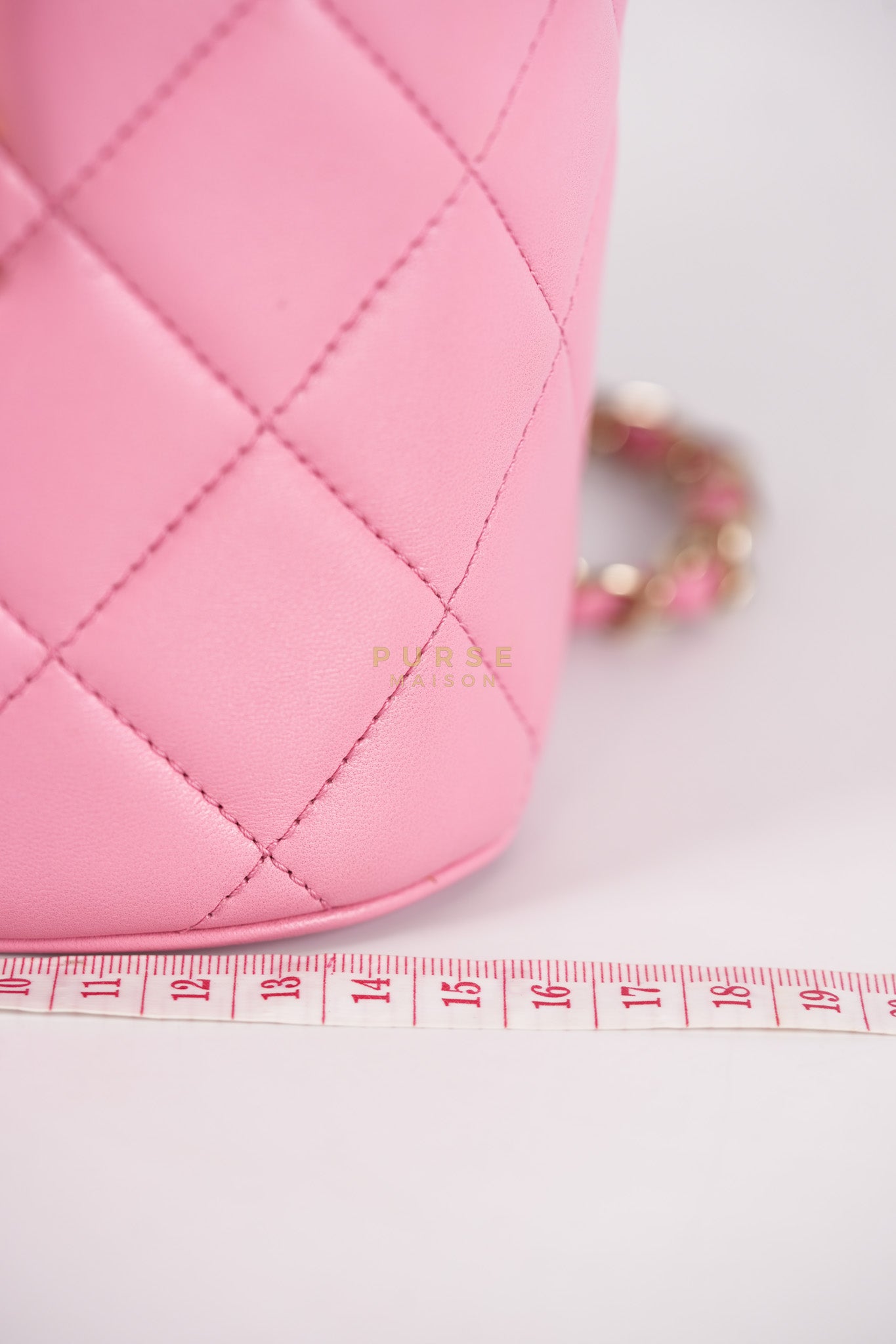 Vanity Case Bag in Pink Quilted Lambskin Leather & Gold Hardware Series 30 | Purse Maison Luxury Bags Shop