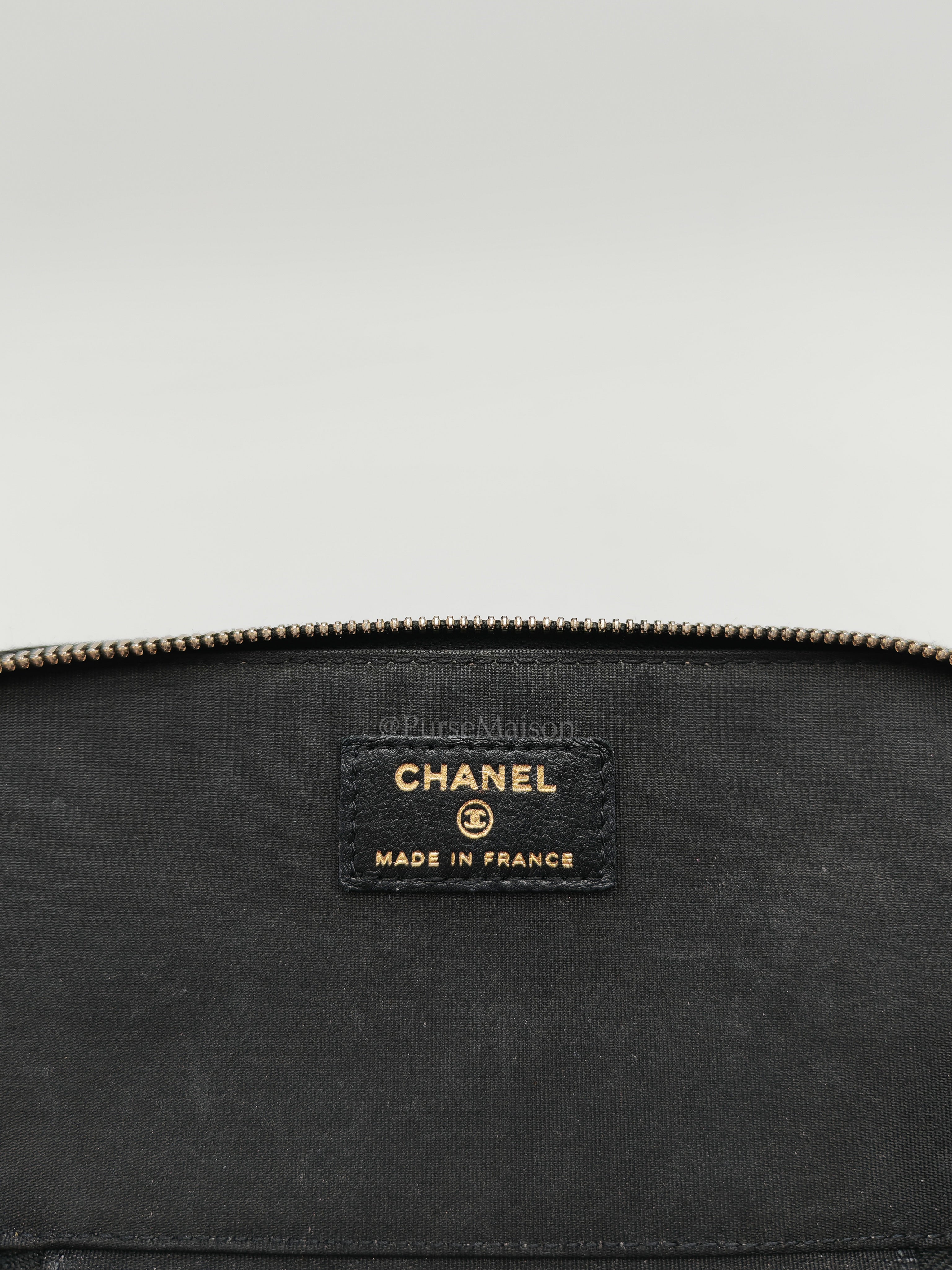 Vanity Case Top Handle Small in Black Quilted Lambskin Leather & Gold Hardware Series 31 | Purse Maison Luxury Bags Shop