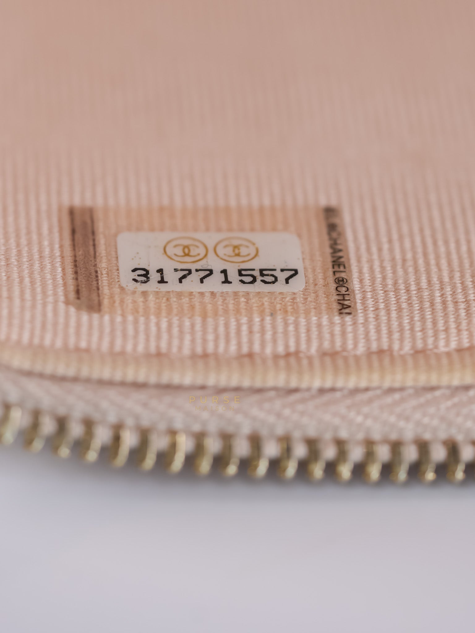 Vanity Light Beige in Caviar Leather and Light Gold Hardware Series 31 | Purse Maison Luxury Bags Shop