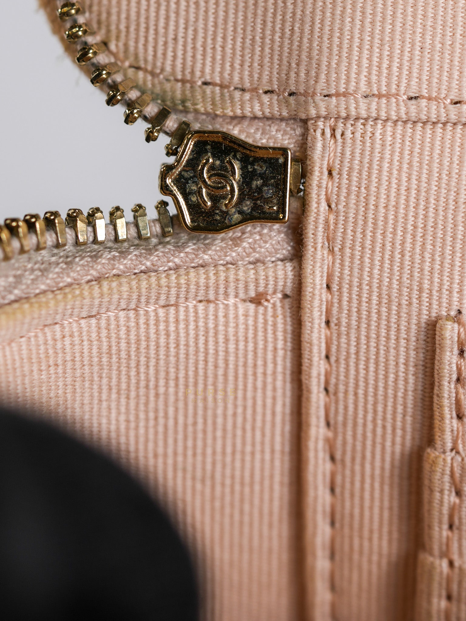 Vanity Light Beige in Caviar Leather and Light Gold Hardware Series 31 | Purse Maison Luxury Bags Shop