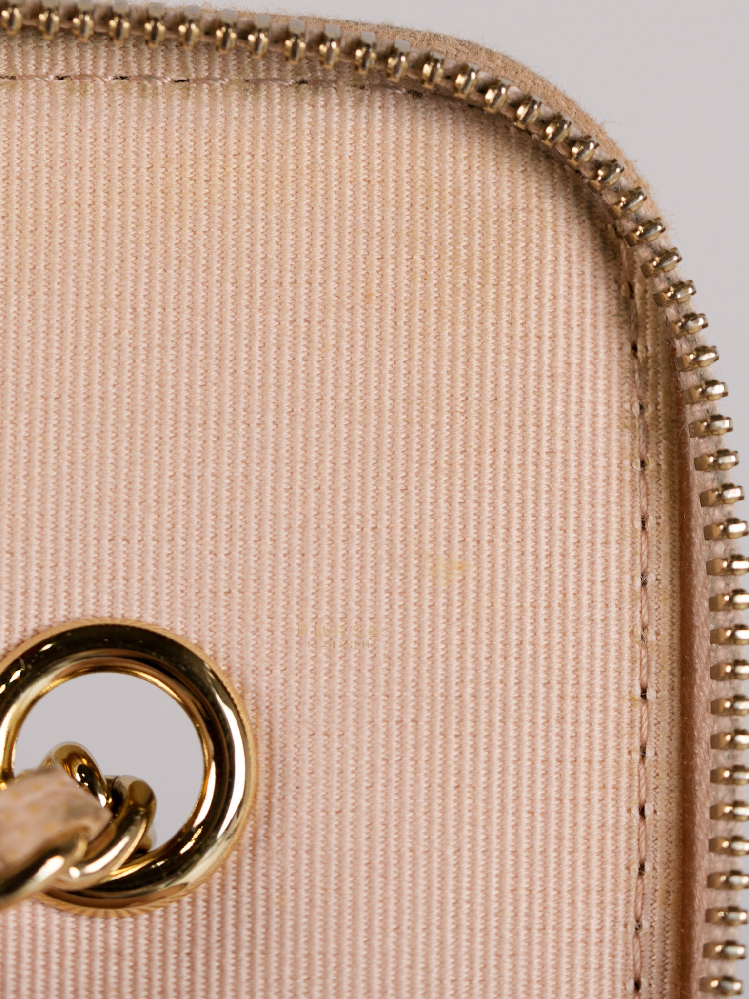 Vanity Light Beige in Caviar Leather and Light Gold Hardware Series 31 | Purse Maison Luxury Bags Shop