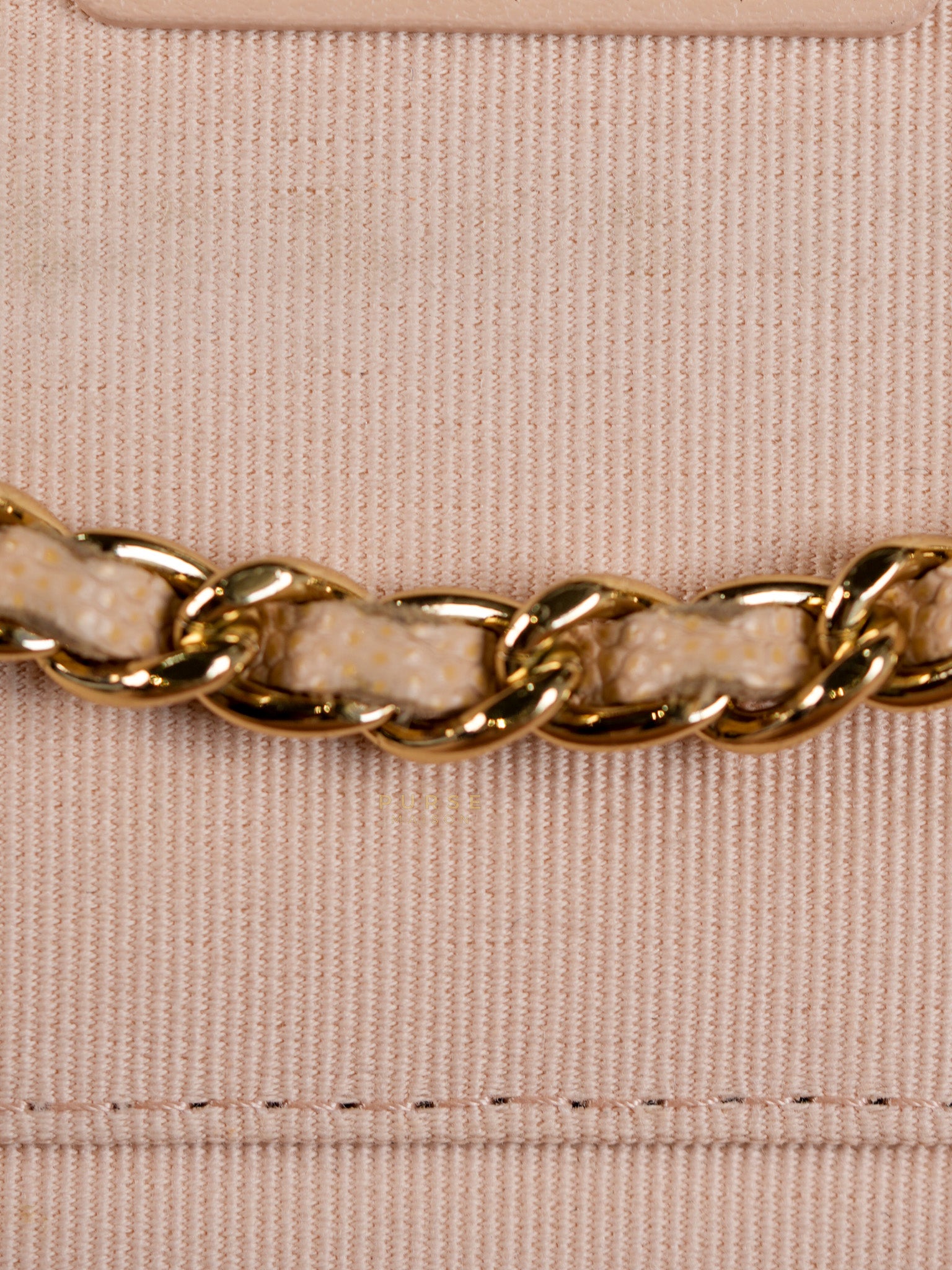 Vanity Light Beige in Caviar Leather and Light Gold Hardware Series 31 | Purse Maison Luxury Bags Shop