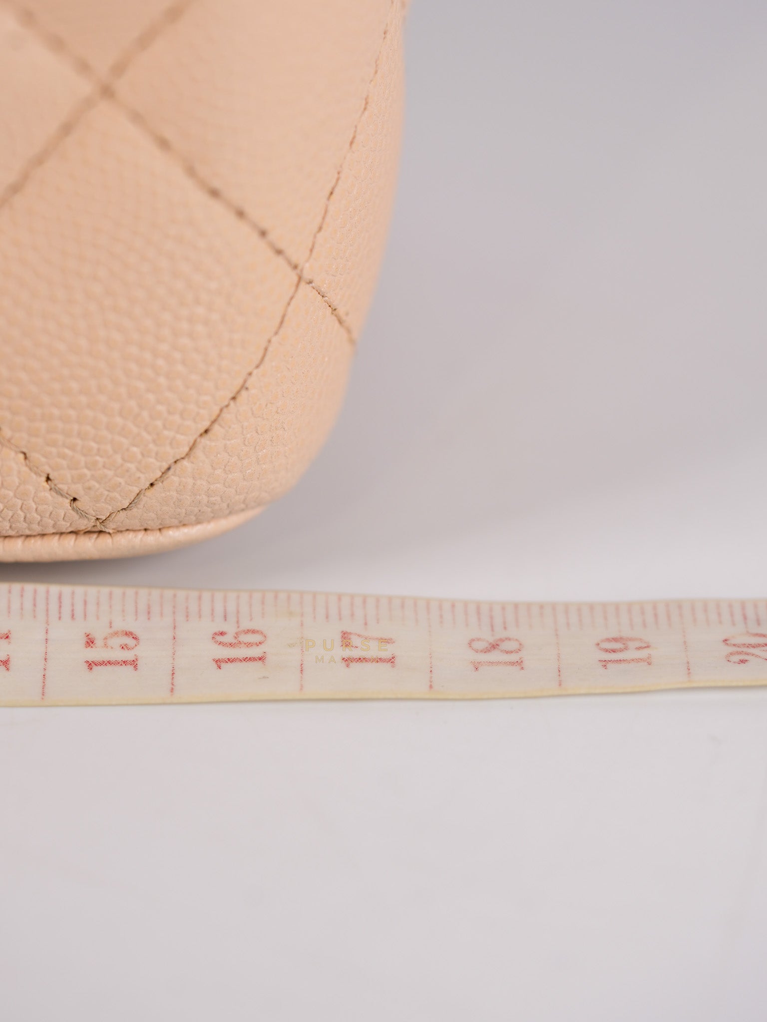 Vanity Light Beige in Caviar Leather and Light Gold Hardware Series 31 | Purse Maison Luxury Bags Shop