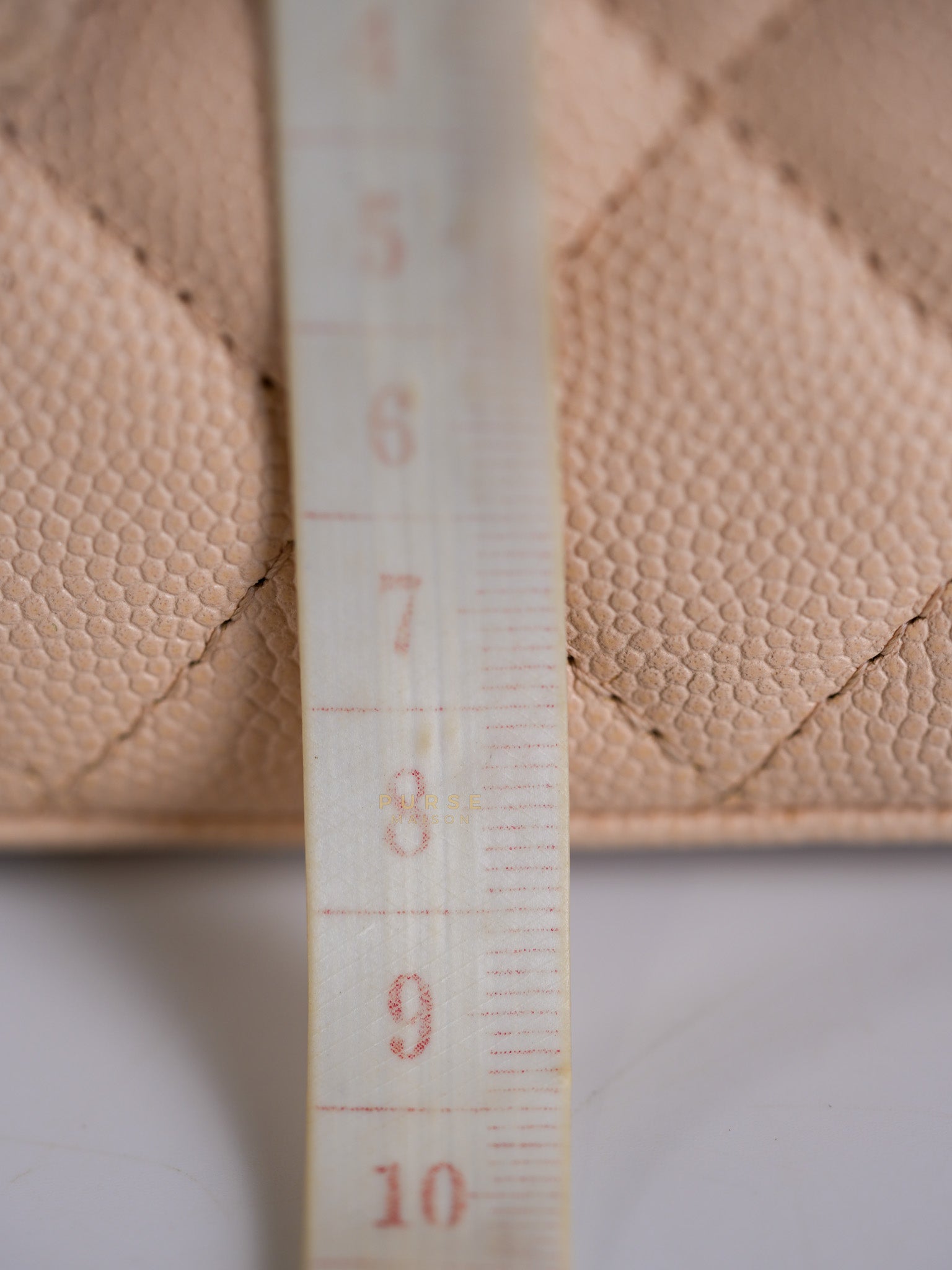 Vanity Light Beige in Caviar Leather and Light Gold Hardware Series 31 | Purse Maison Luxury Bags Shop