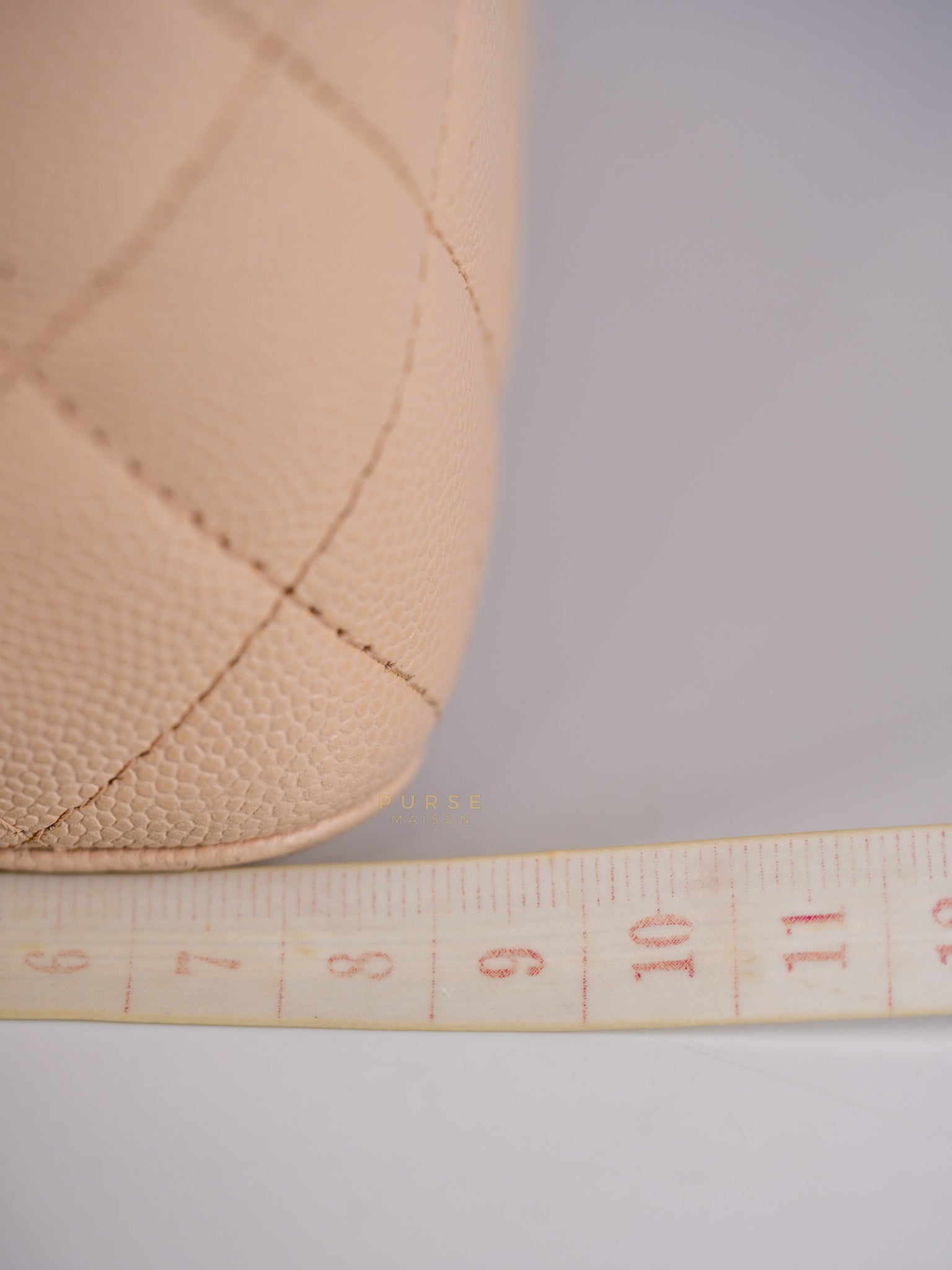 Vanity Light Beige in Caviar Leather and Light Gold Hardware Series 31 | Purse Maison Luxury Bags Shop