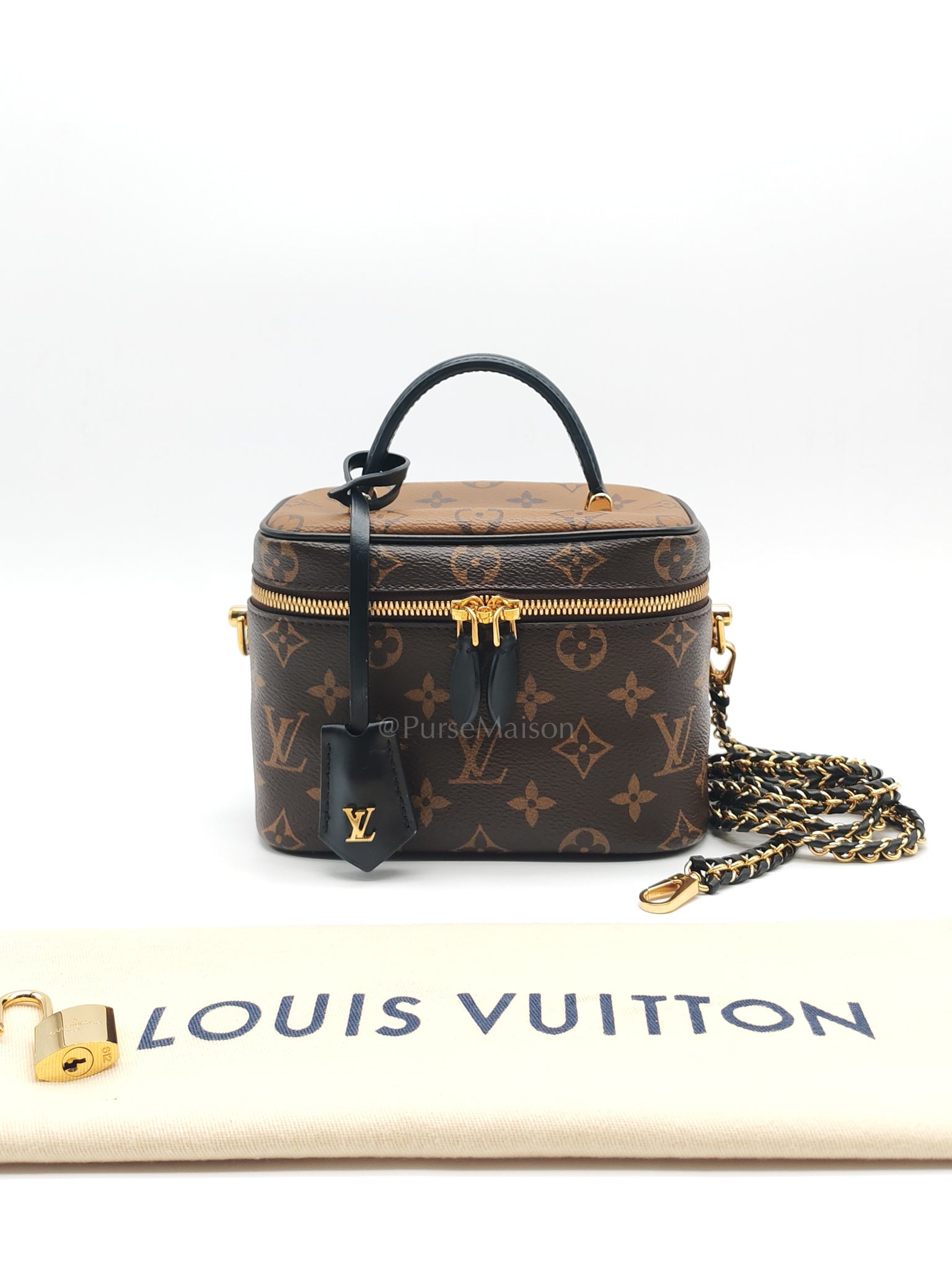 Vanity Top Handle in Monogram Canvas Shoulder Bag (Microchip) | Purse Maison Luxury Bags Shop
