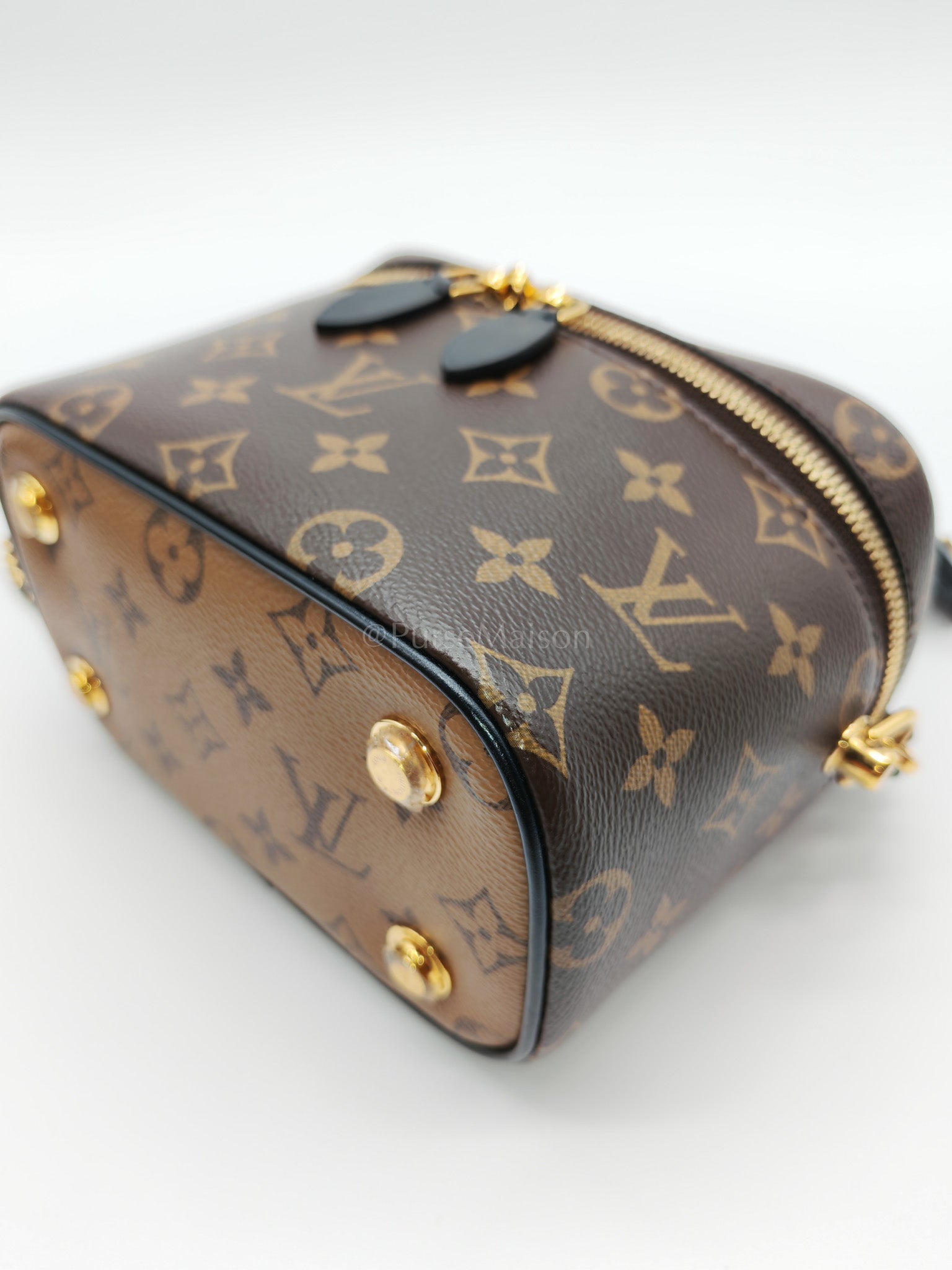 Vanity Top Handle PM in Reverse Monogram Canvas Shoulder Bag (Microchip) | Purse Maison Luxury Bags Shop