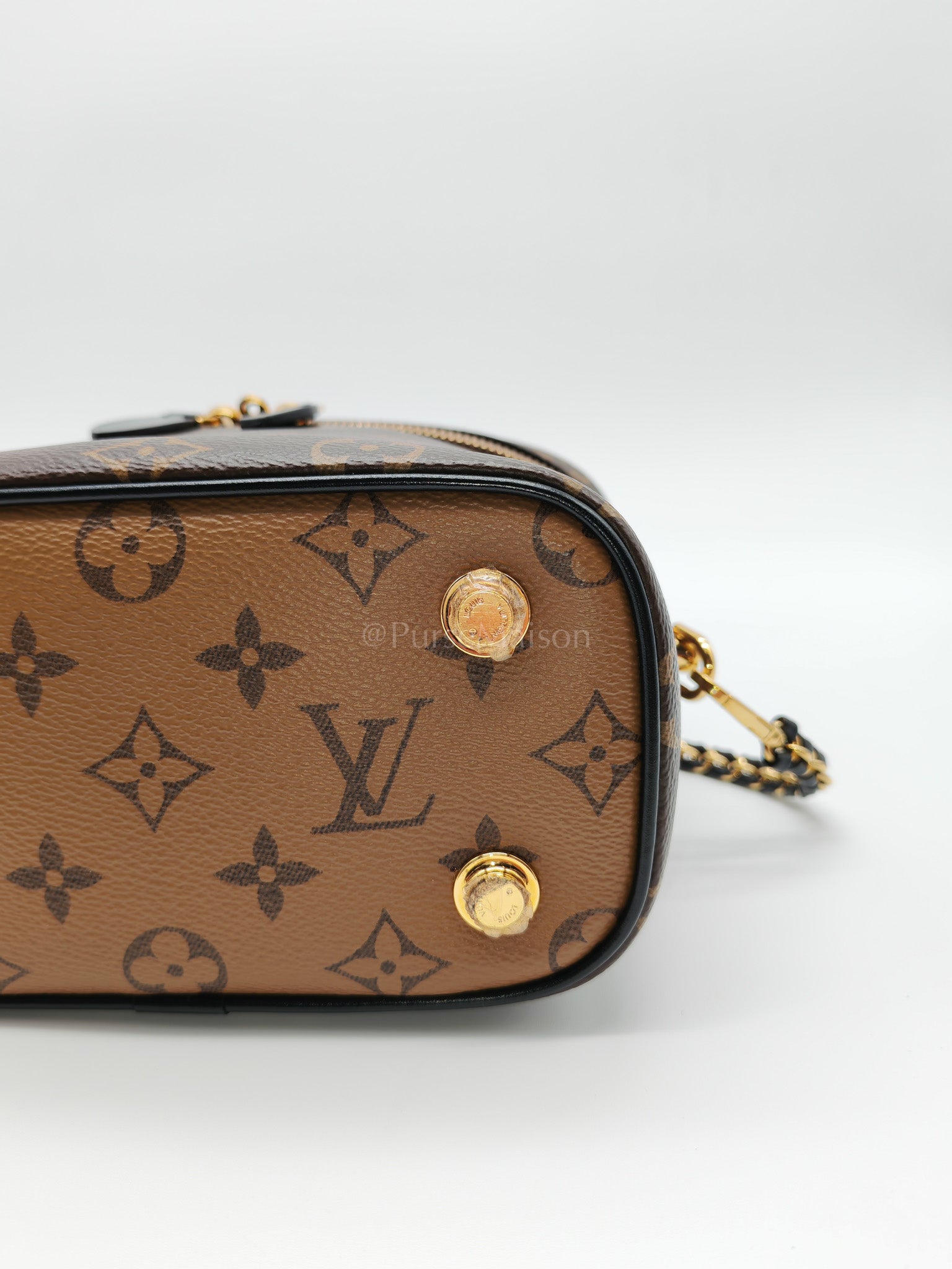 Vanity Top Handle PM in Reverse Monogram Canvas Shoulder Bag (Microchip) | Purse Maison Luxury Bags Shop