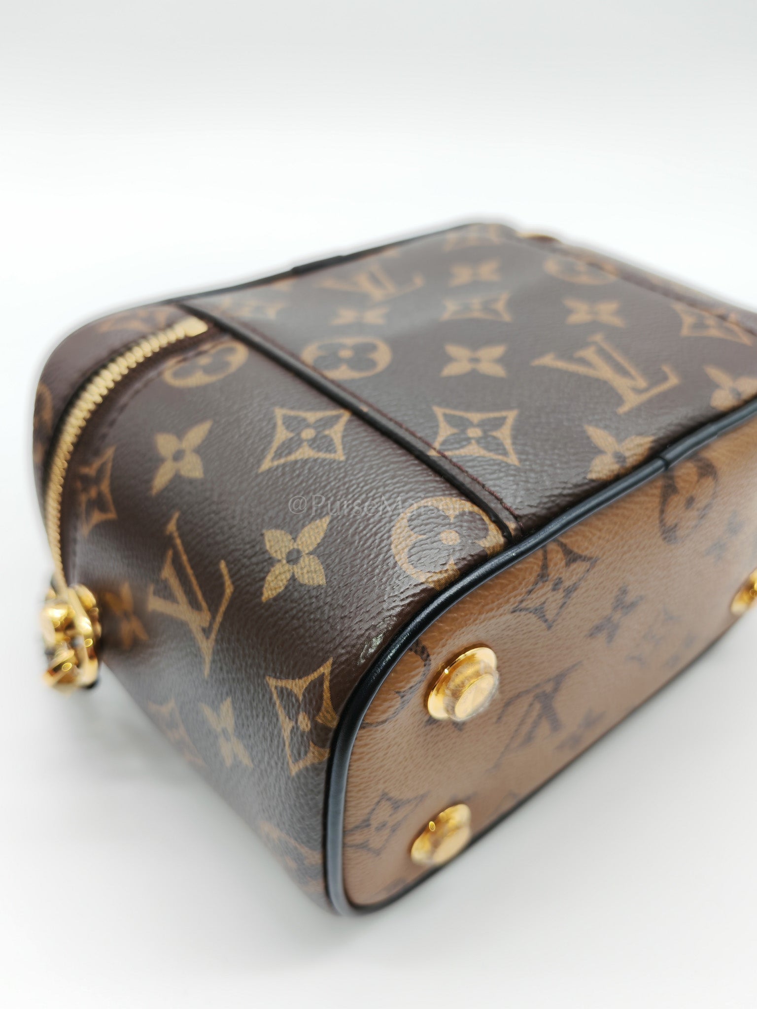 Vanity Top Handle PM in Reverse Monogram Canvas Shoulder Bag (Microchip) | Purse Maison Luxury Bags Shop