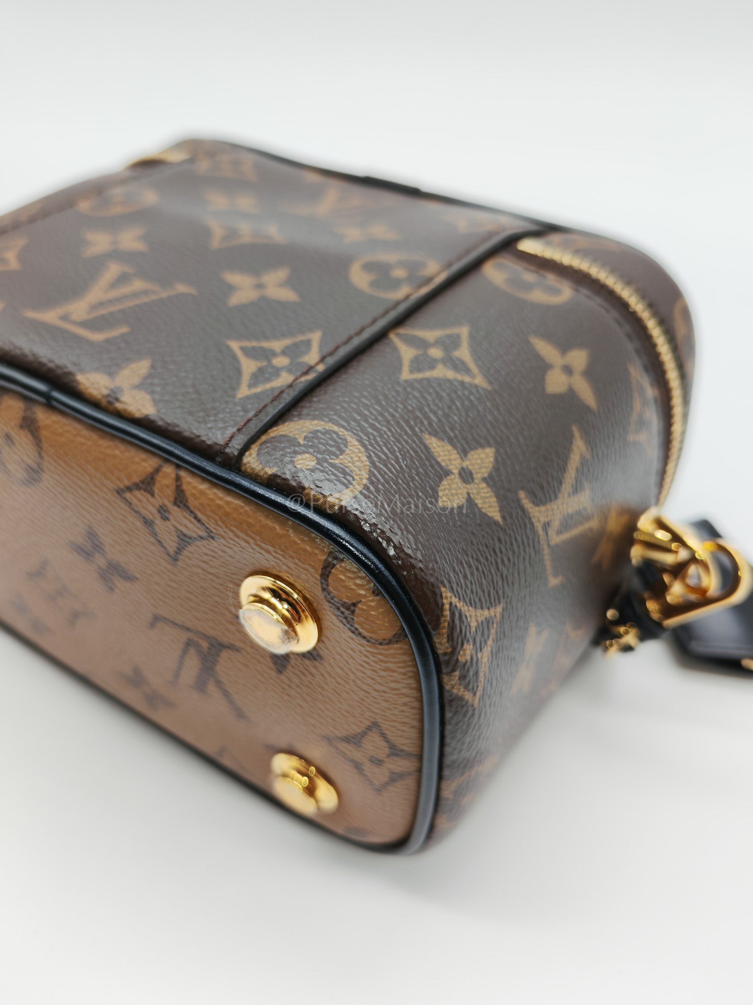 Vanity Top Handle PM in Reverse Monogram Canvas Shoulder Bag (Microchip) | Purse Maison Luxury Bags Shop