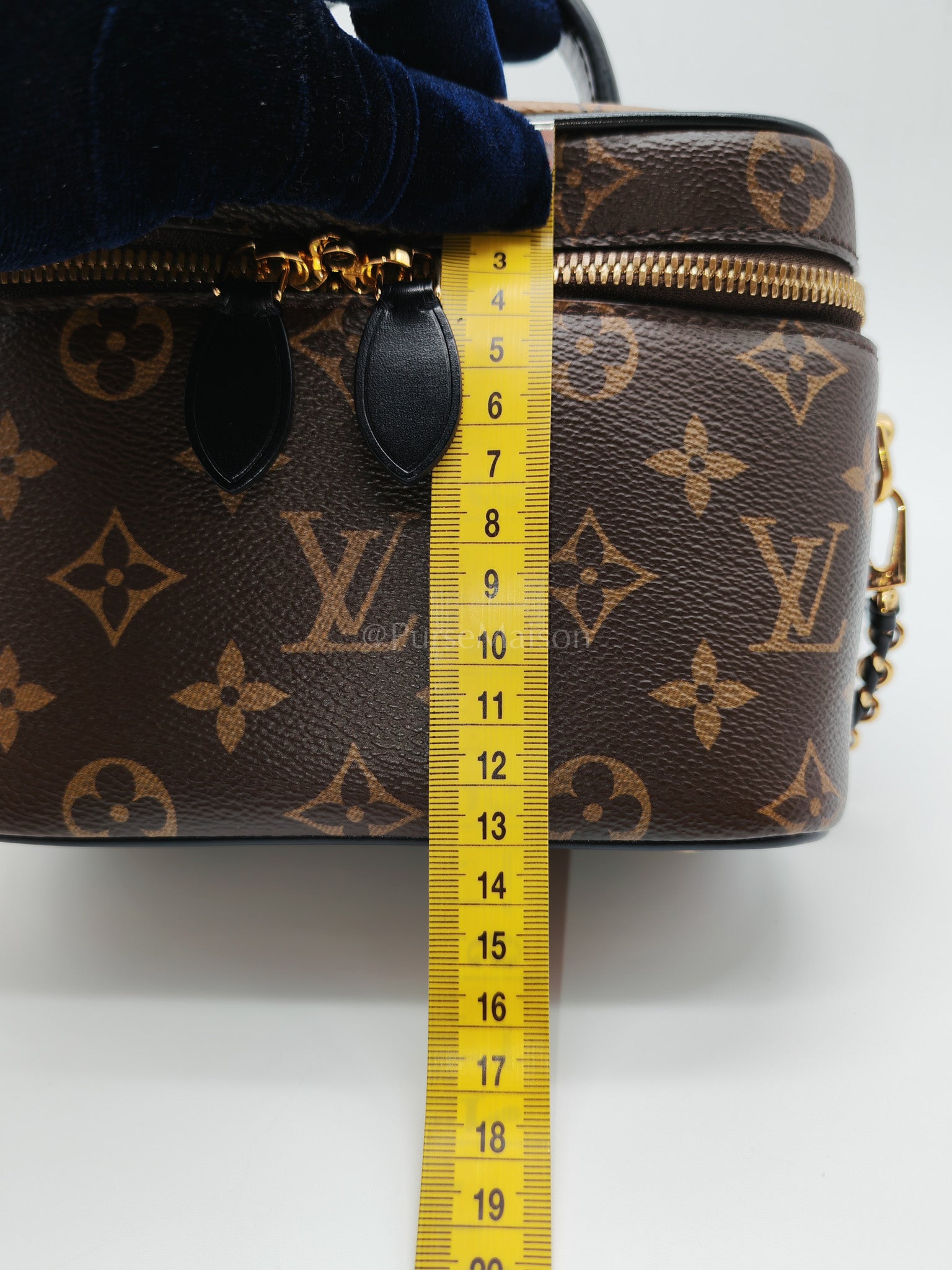 Vanity Top Handle PM in Reverse Monogram Canvas Shoulder Bag (Microchip) | Purse Maison Luxury Bags Shop