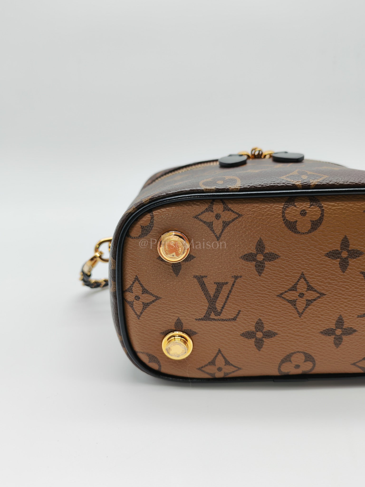 Vanity Top Handle PM in Reverse Monogram Canvas Shoulder Bag (Microchip) | Purse Maison Luxury Bags Shop