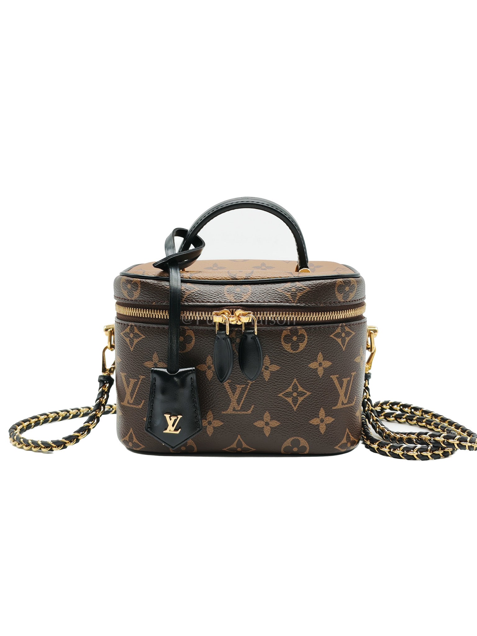 Vanity Top Handle PM in Reverse Monogram Canvas Shoulder Bag (Microchip) | Purse Maison Luxury Bags Shop