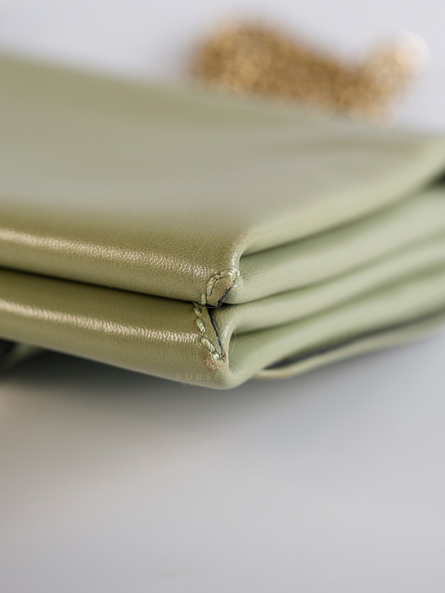 Vavavoom Rockstud Light Green Leather | Purse Maison Luxury Bags Shop