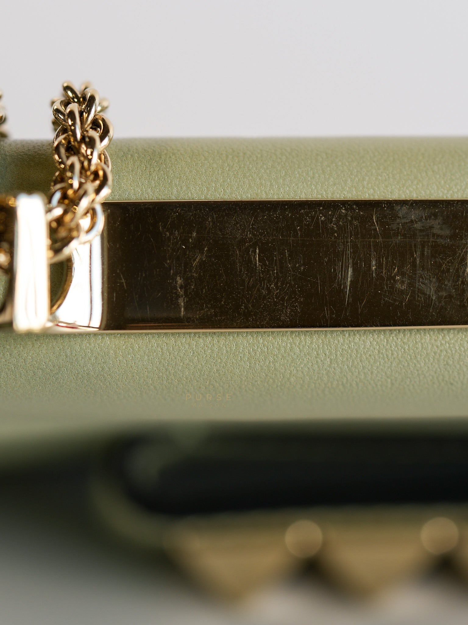 Vavavoom Rockstud Light Green Leather | Purse Maison Luxury Bags Shop