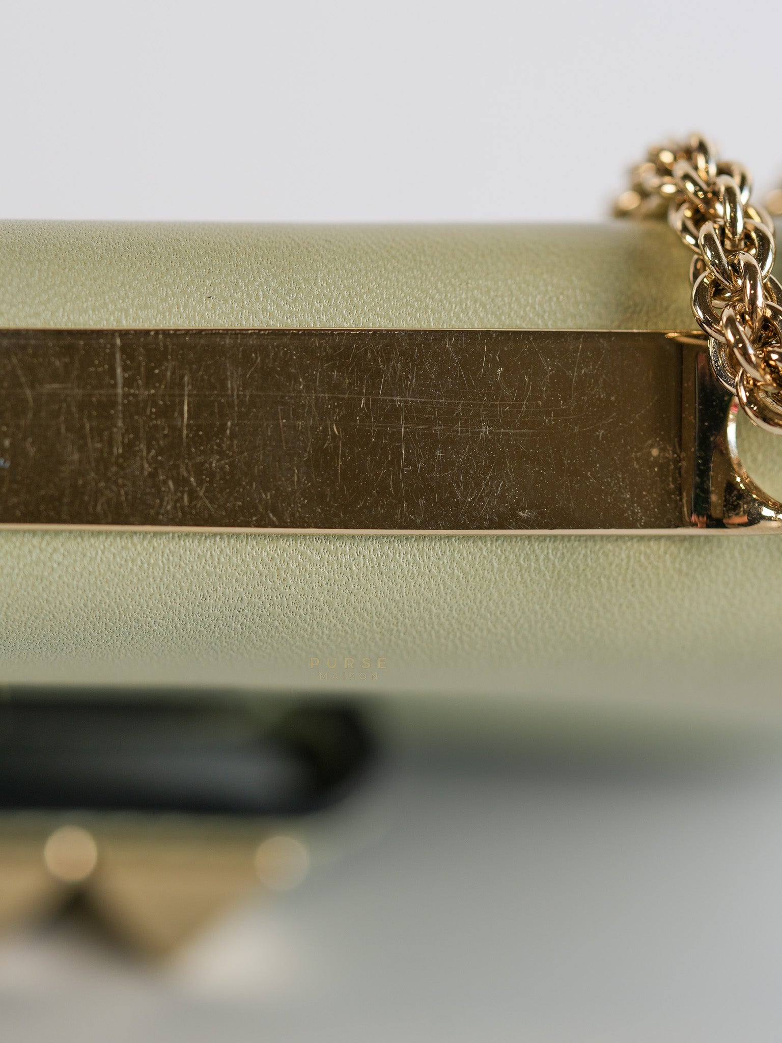 Vavavoom Rockstud Light Green Leather | Purse Maison Luxury Bags Shop