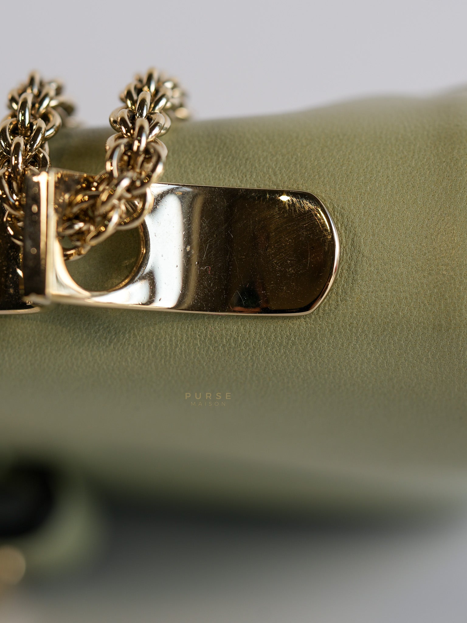 Vavavoom Rockstud Light Green Leather | Purse Maison Luxury Bags Shop