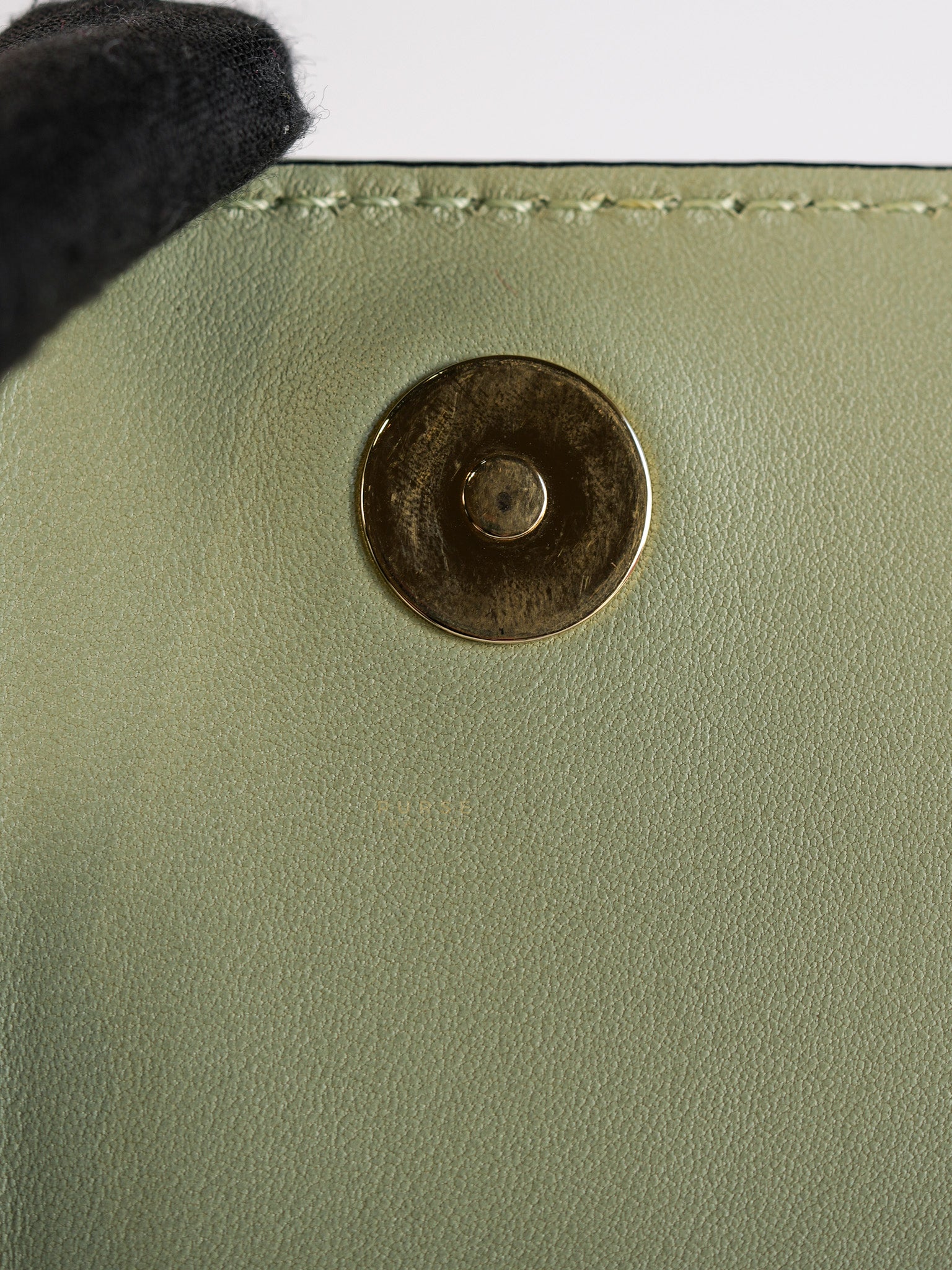 Vavavoom Rockstud Light Green Leather | Purse Maison Luxury Bags Shop