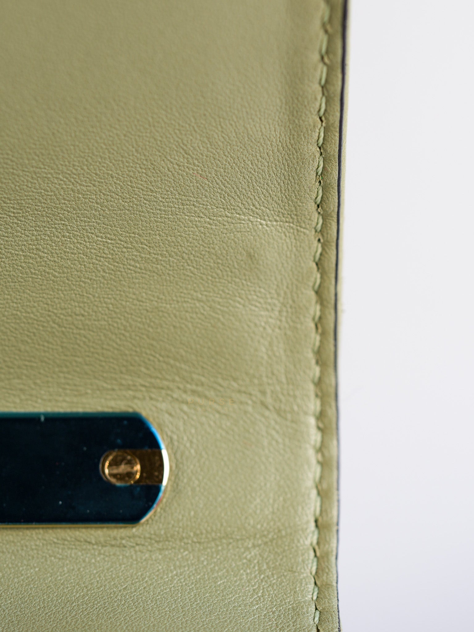 Vavavoom Rockstud Light Green Leather | Purse Maison Luxury Bags Shop