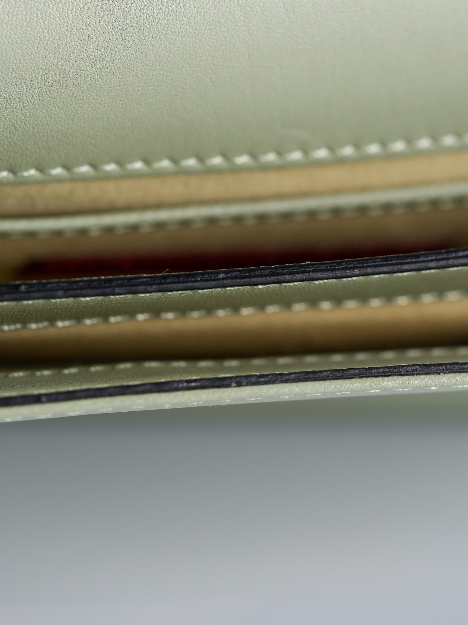 Vavavoom Rockstud Light Green Leather | Purse Maison Luxury Bags Shop