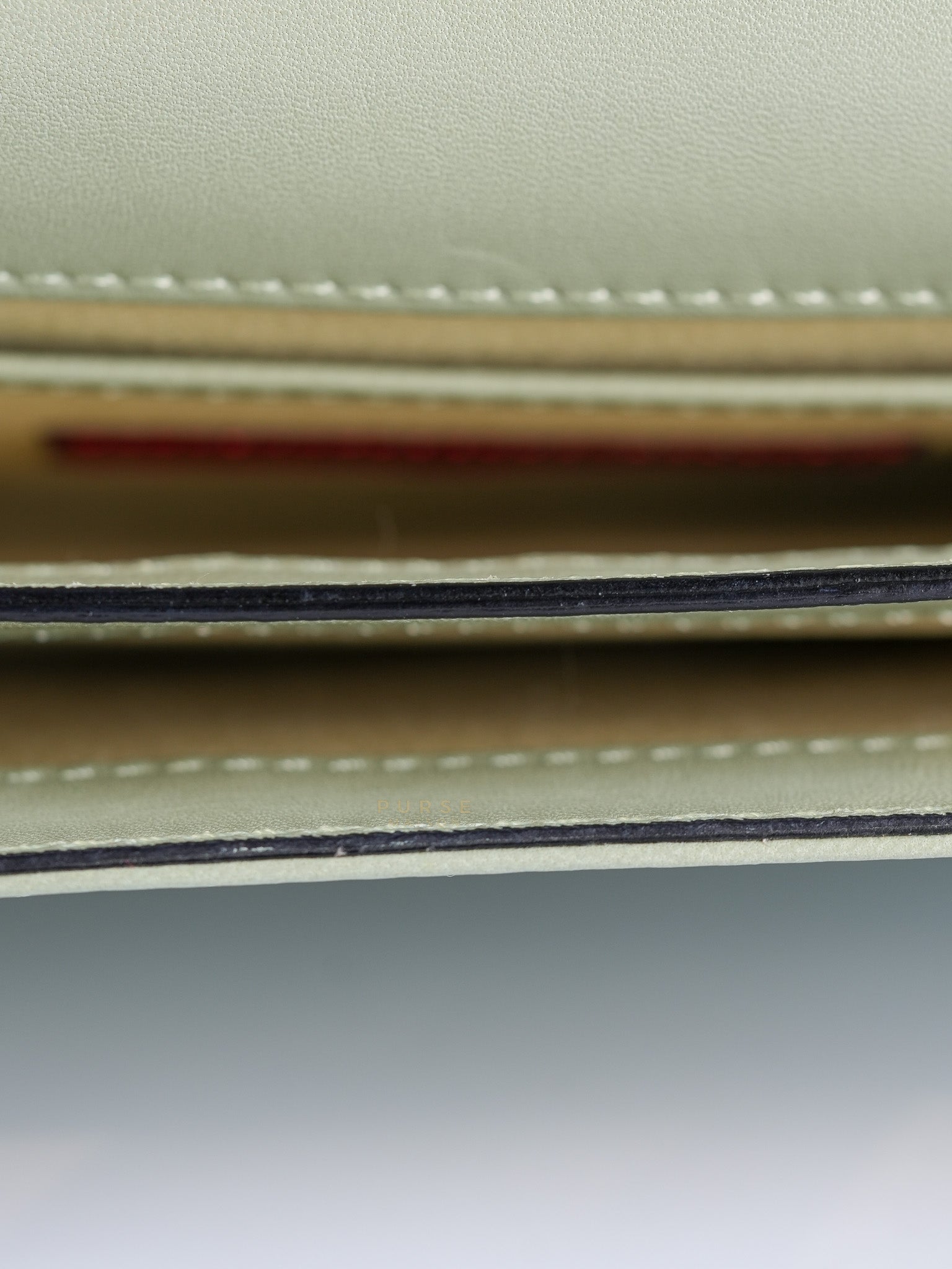 Vavavoom Rockstud Light Green Leather | Purse Maison Luxury Bags Shop